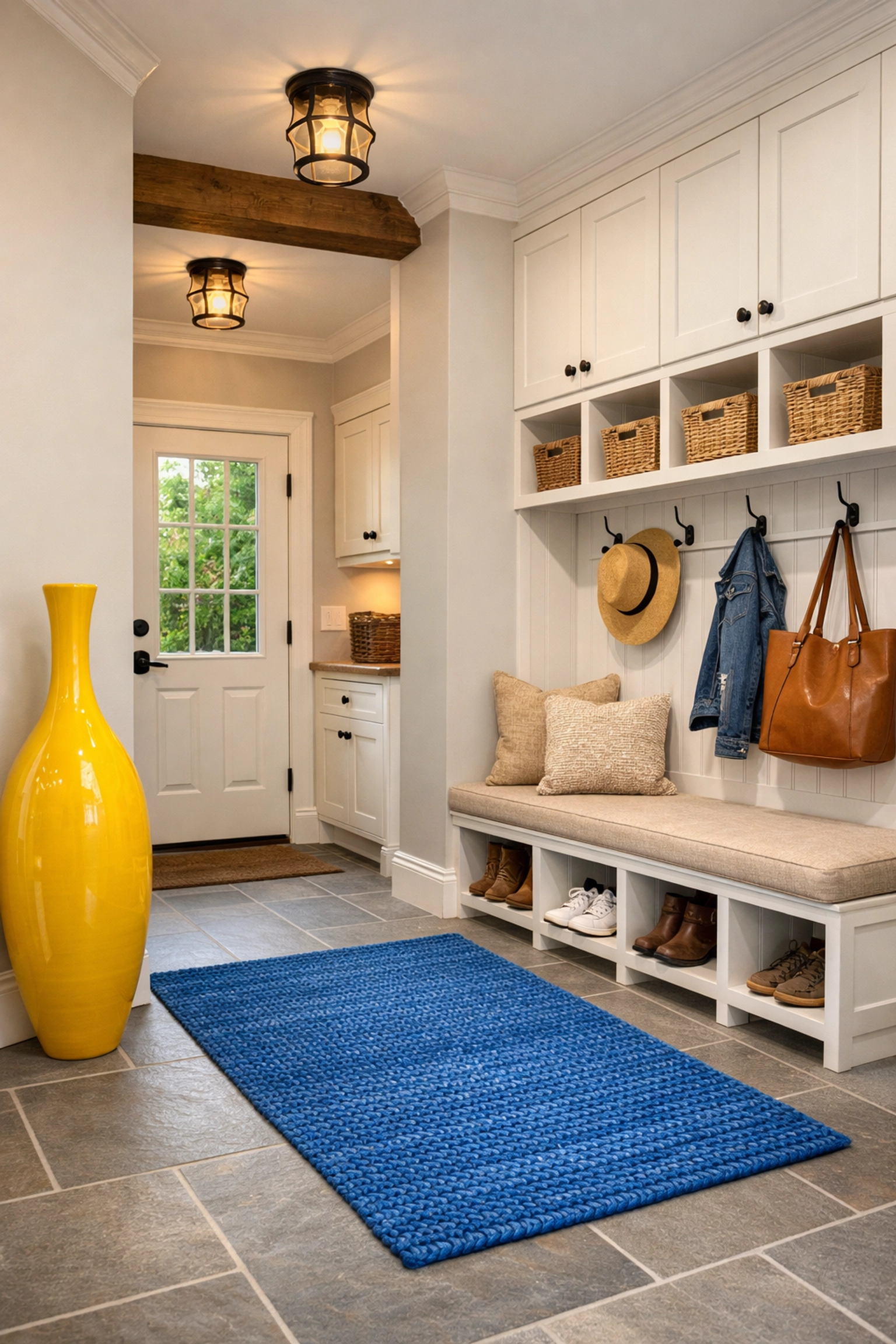 Meticulously cleaned mudroom highlighting local expertise for weekly house cleaning in Westford.