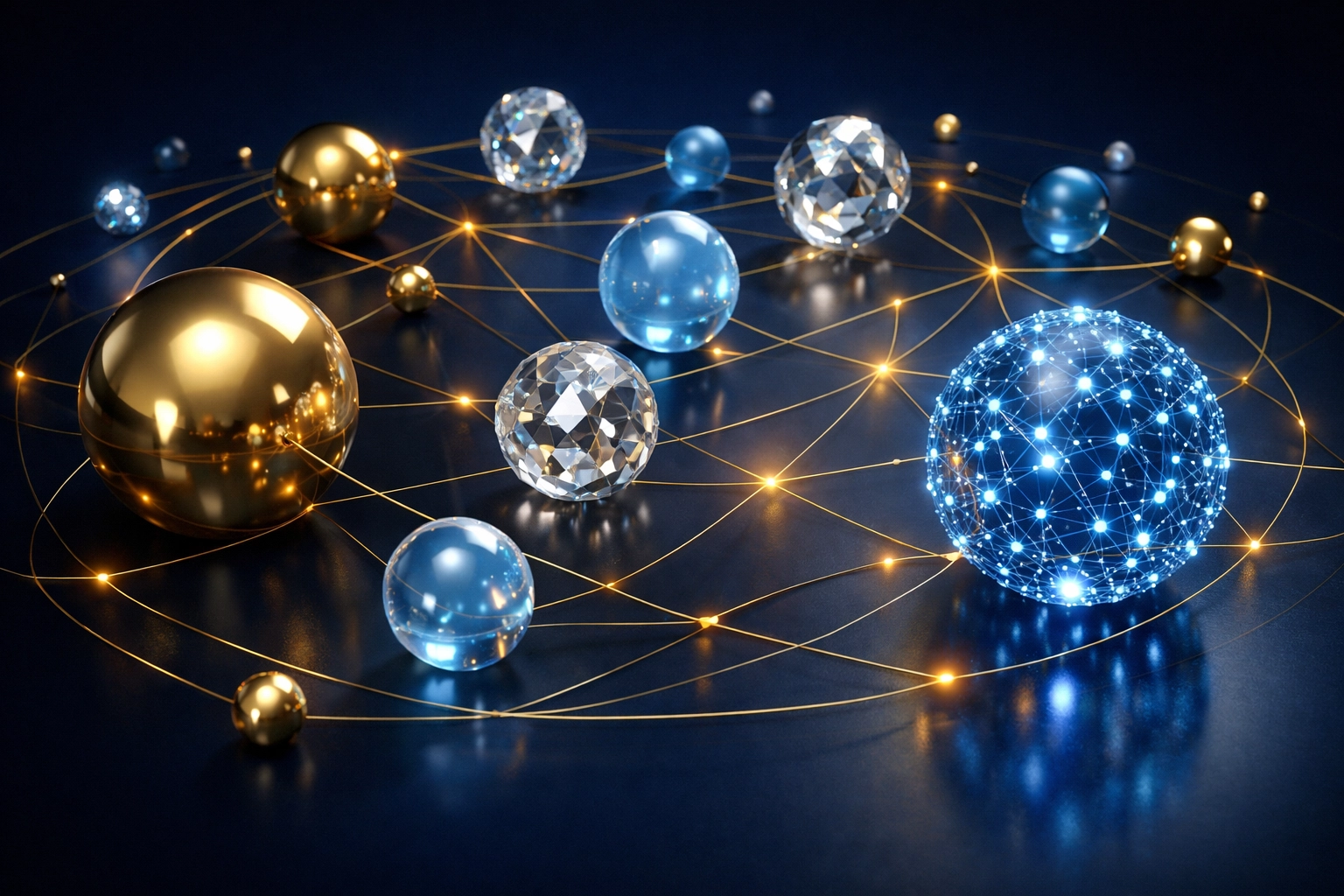 Diversified investment portfolio showing multiple asset classes connected for resilient wealth preservation