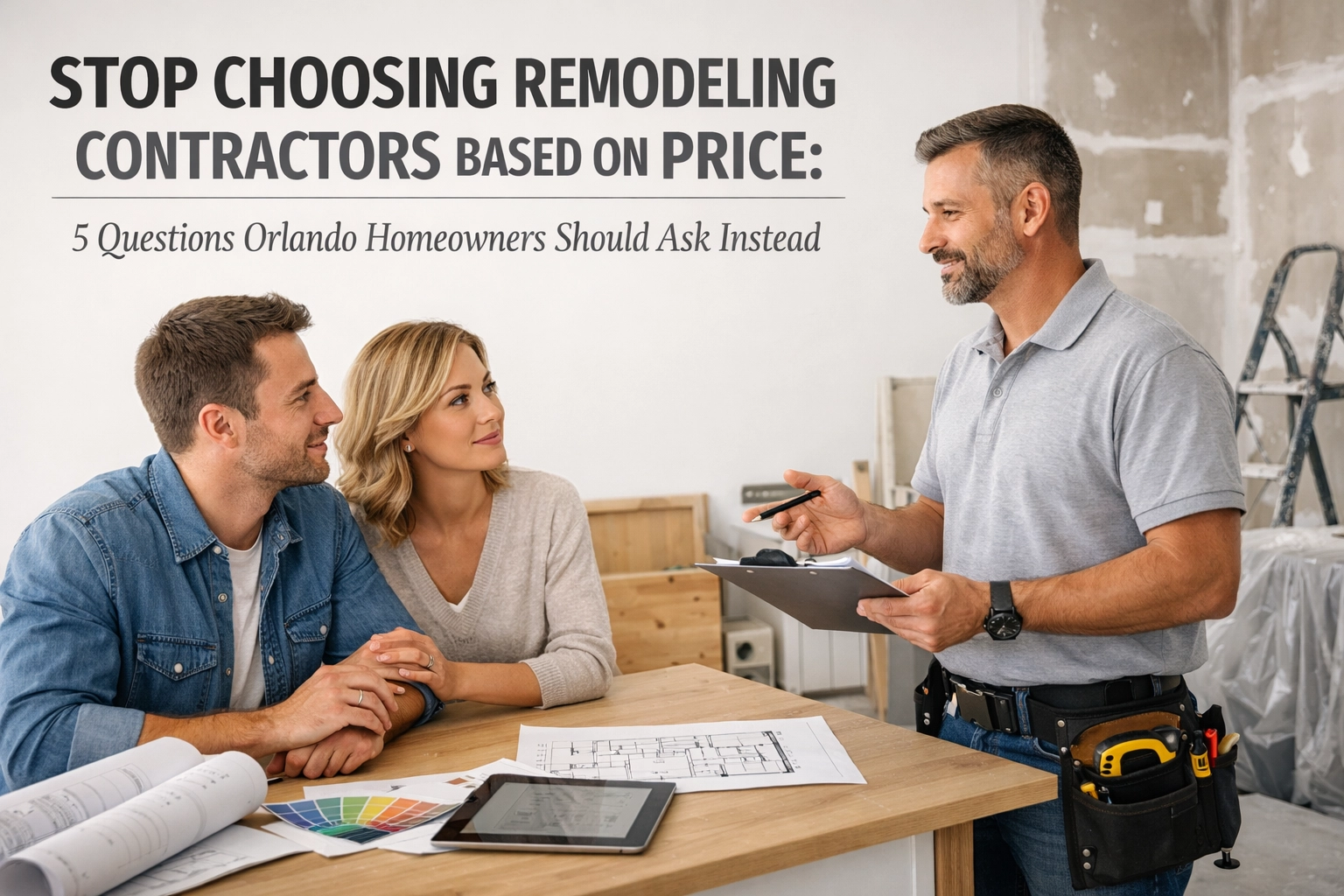 Stop Choosing Remodeling Contractors Based on Price: 5 Questions Orlando Homeowners Should Ask Instead