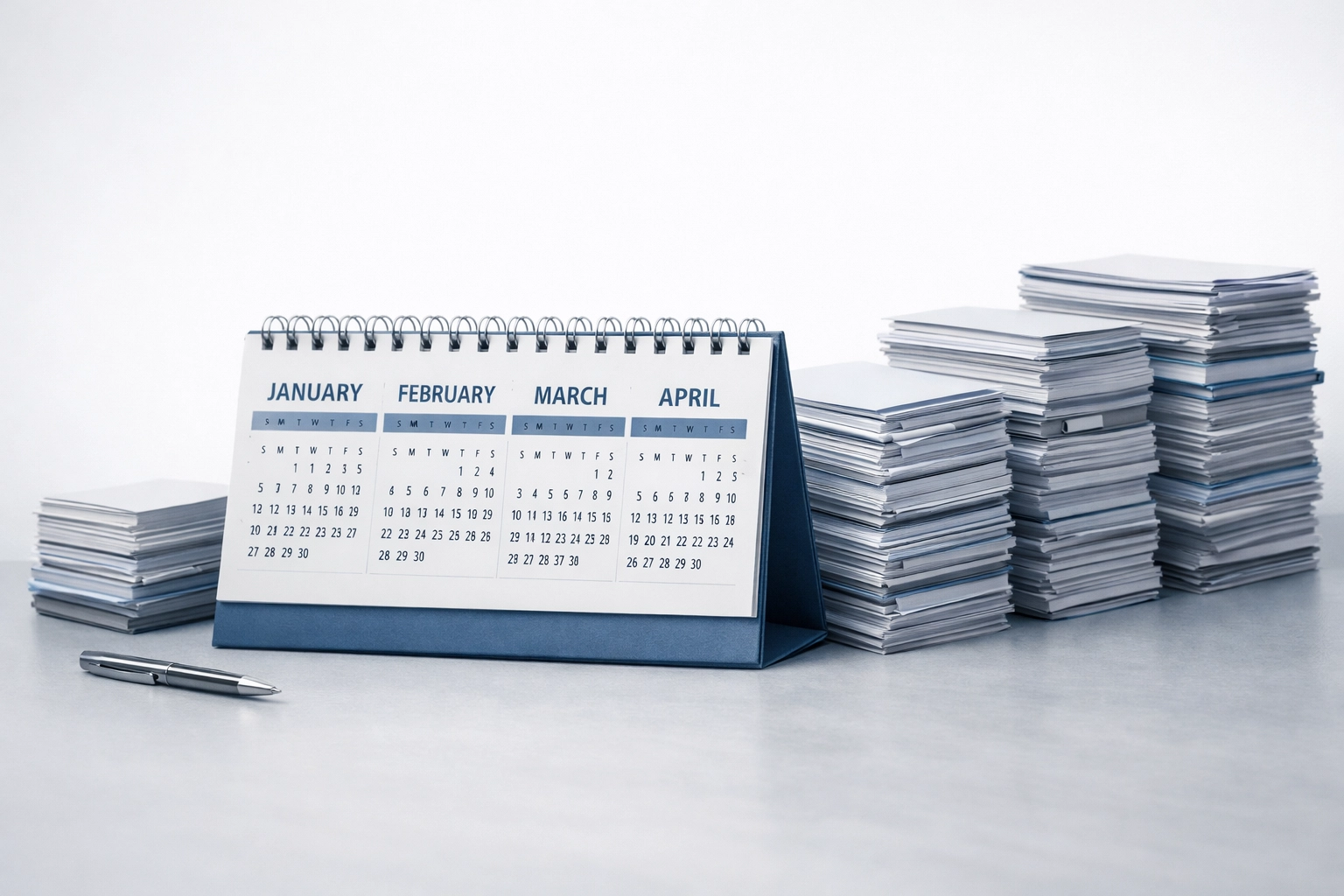 Accounting firm busy season workload from January to April showing seasonal capacity planning