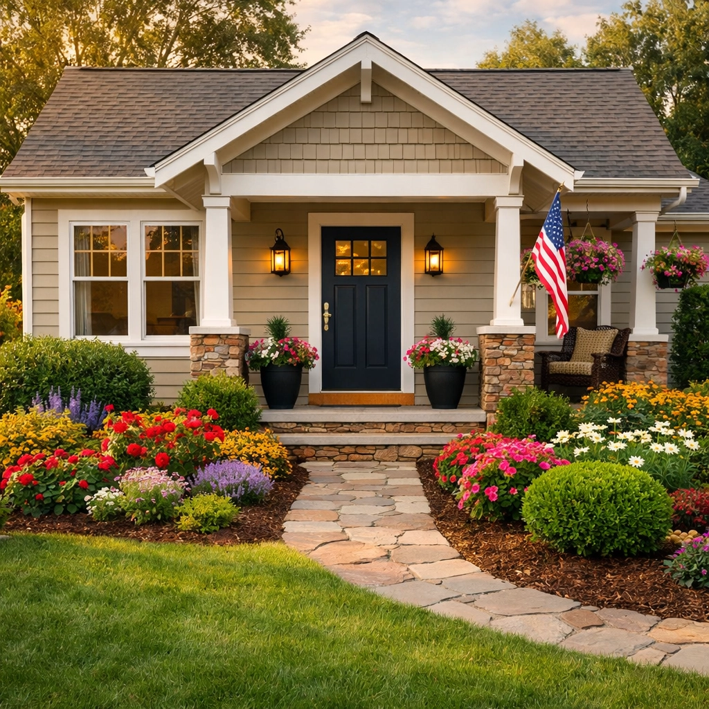 Well-maintained rental home exterior in Middletown with landscaping and curb appeal