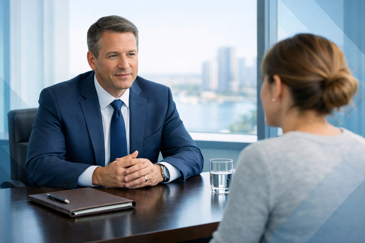 Coastal Virginia Law attorney discussing a customized custody plan during a professional client consultation.