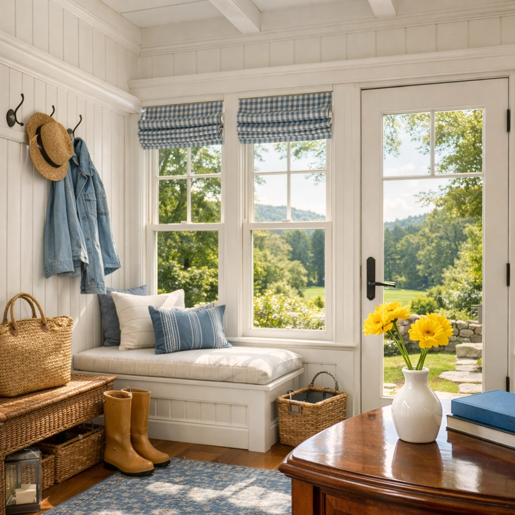 A spotless Massachusetts sunroom showing the results of premium residential cleaning in Milton for local families.