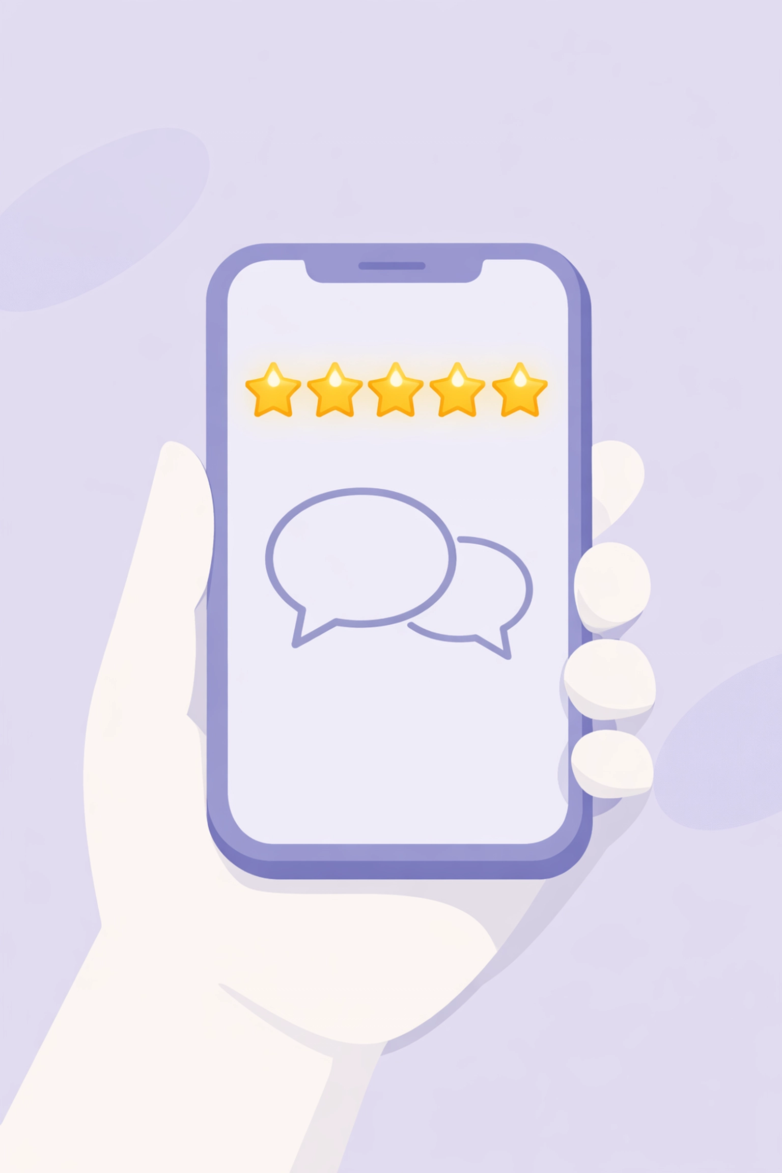 Five-star ratings and review icons on a smartphone for an Adelaide business directory profile.