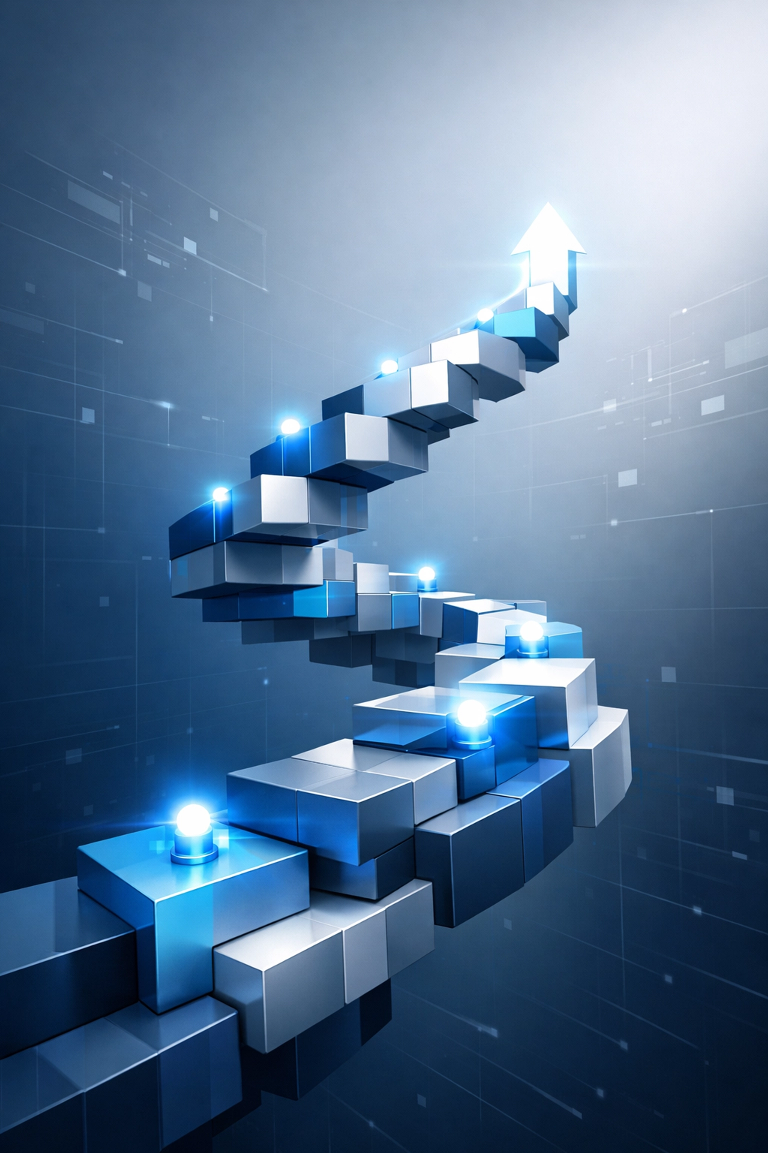 Scalable IT infrastructure growth path showing business technology expansion capabilities
