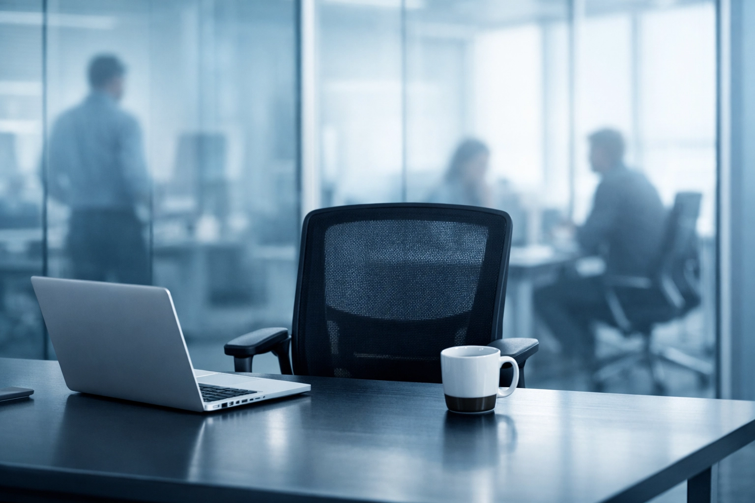 Empty chair at brokerage office showing immediate impact of agent turnover and departure