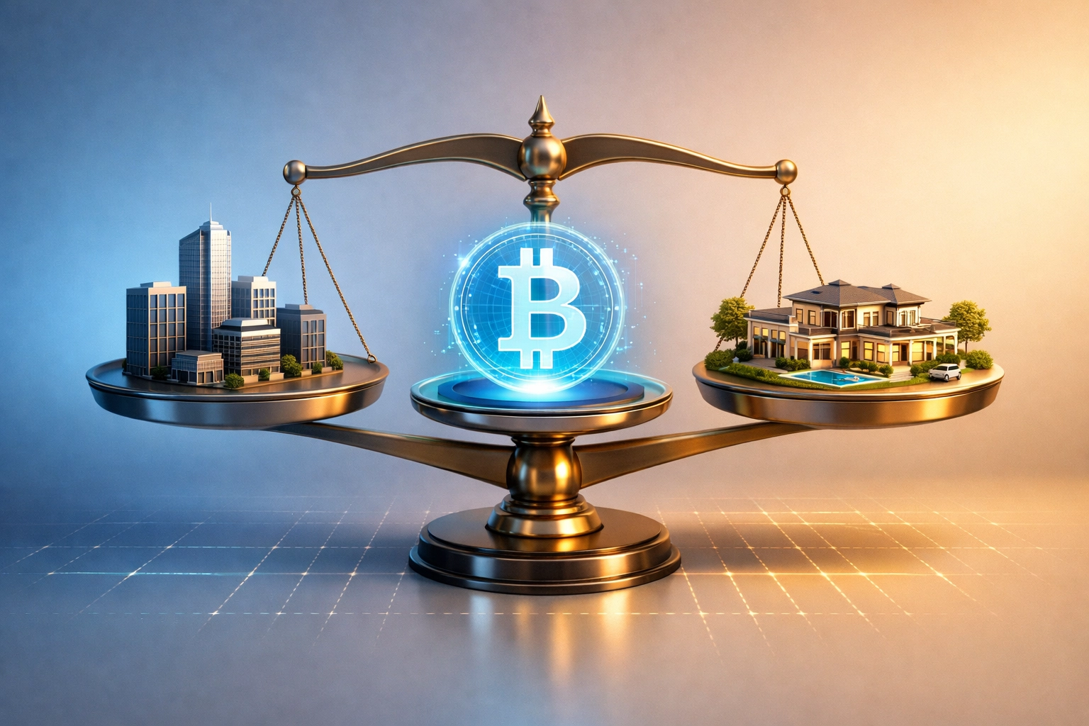 Balanced portfolio allocation with private equity, real estate, and Bitcoin assets