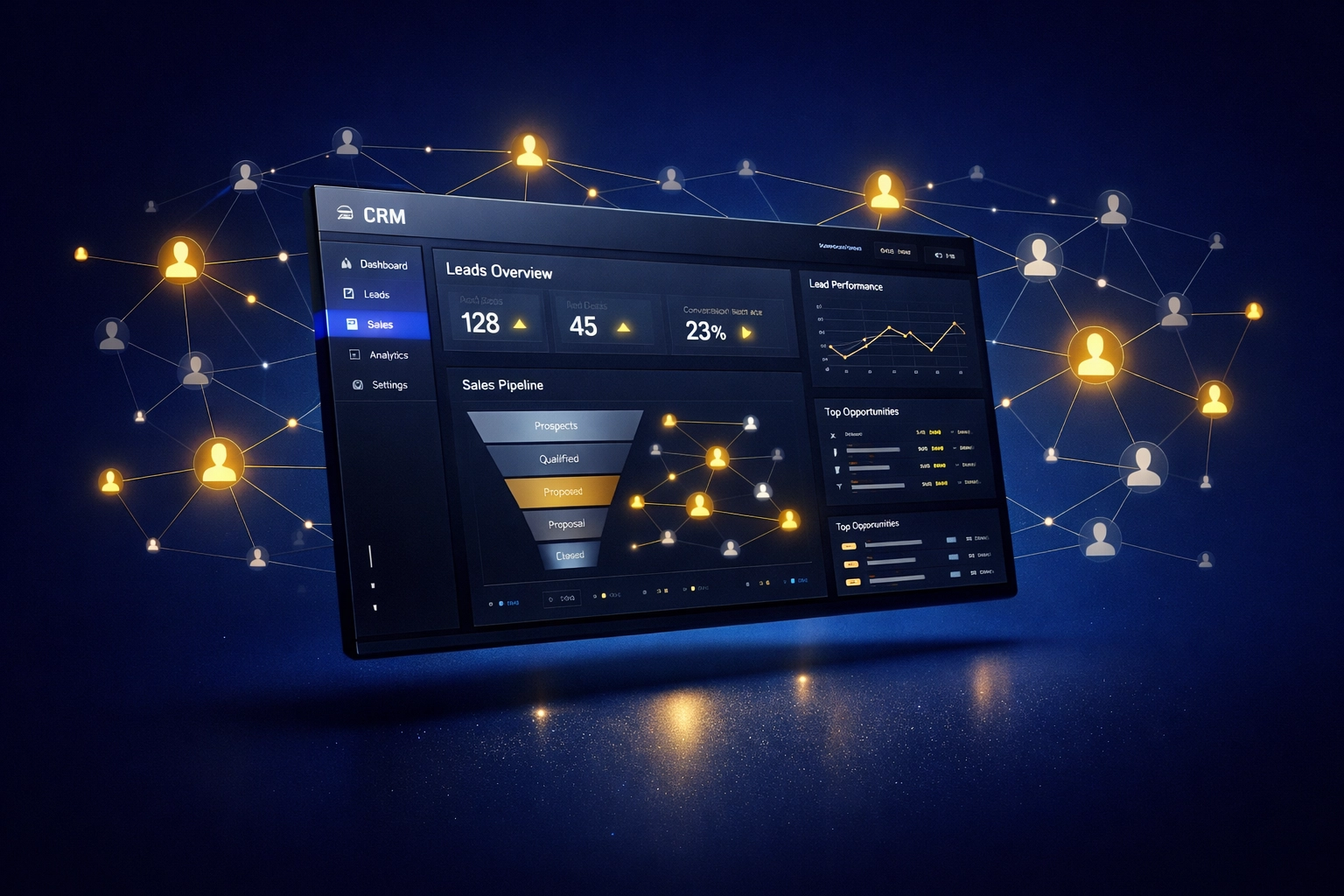 CRM dashboard displaying active and dormant real estate leads showing untapped database revenue potential
