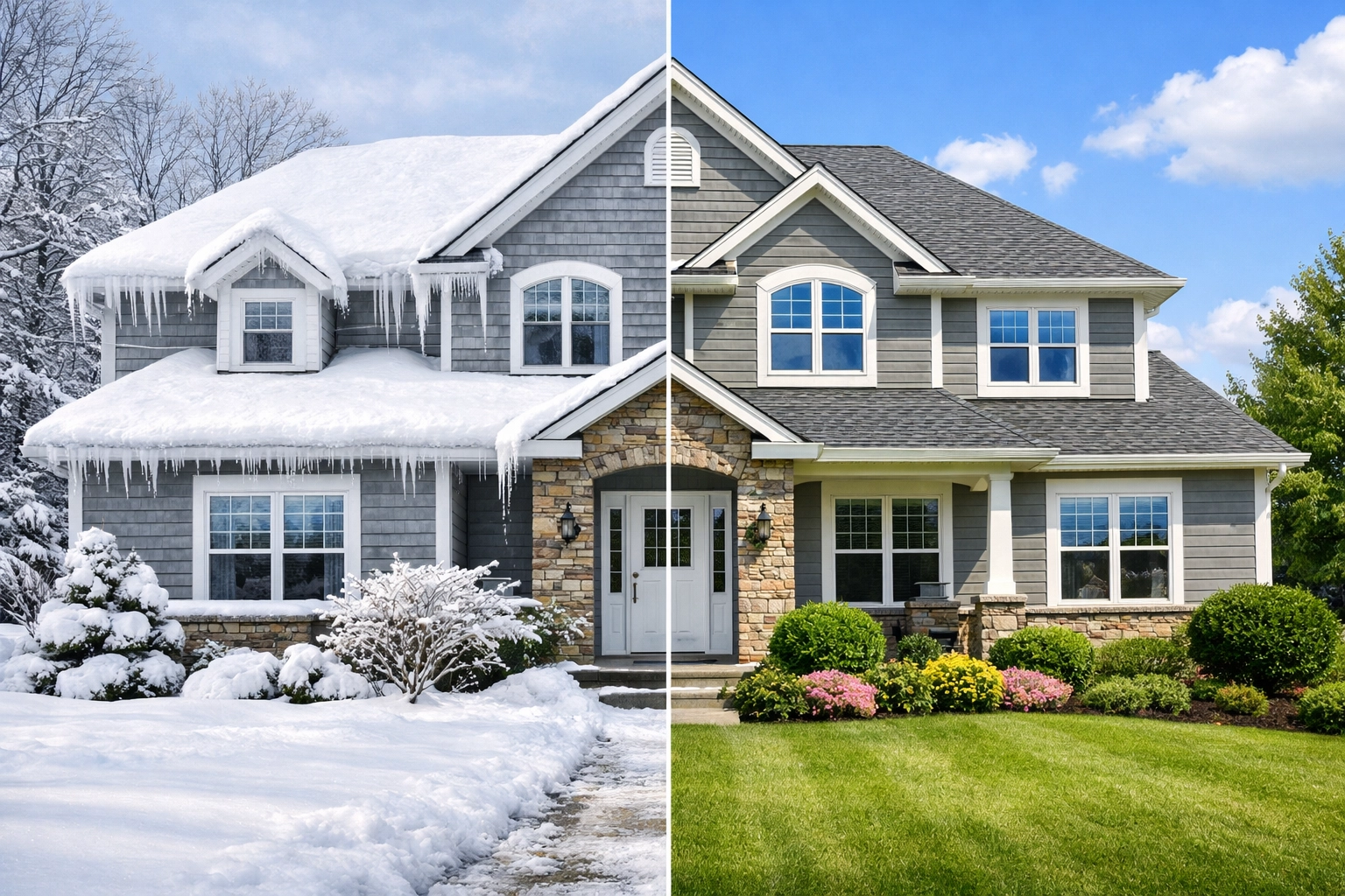 Berks County home with quality siding protecting against Pennsylvania winter and summer weather