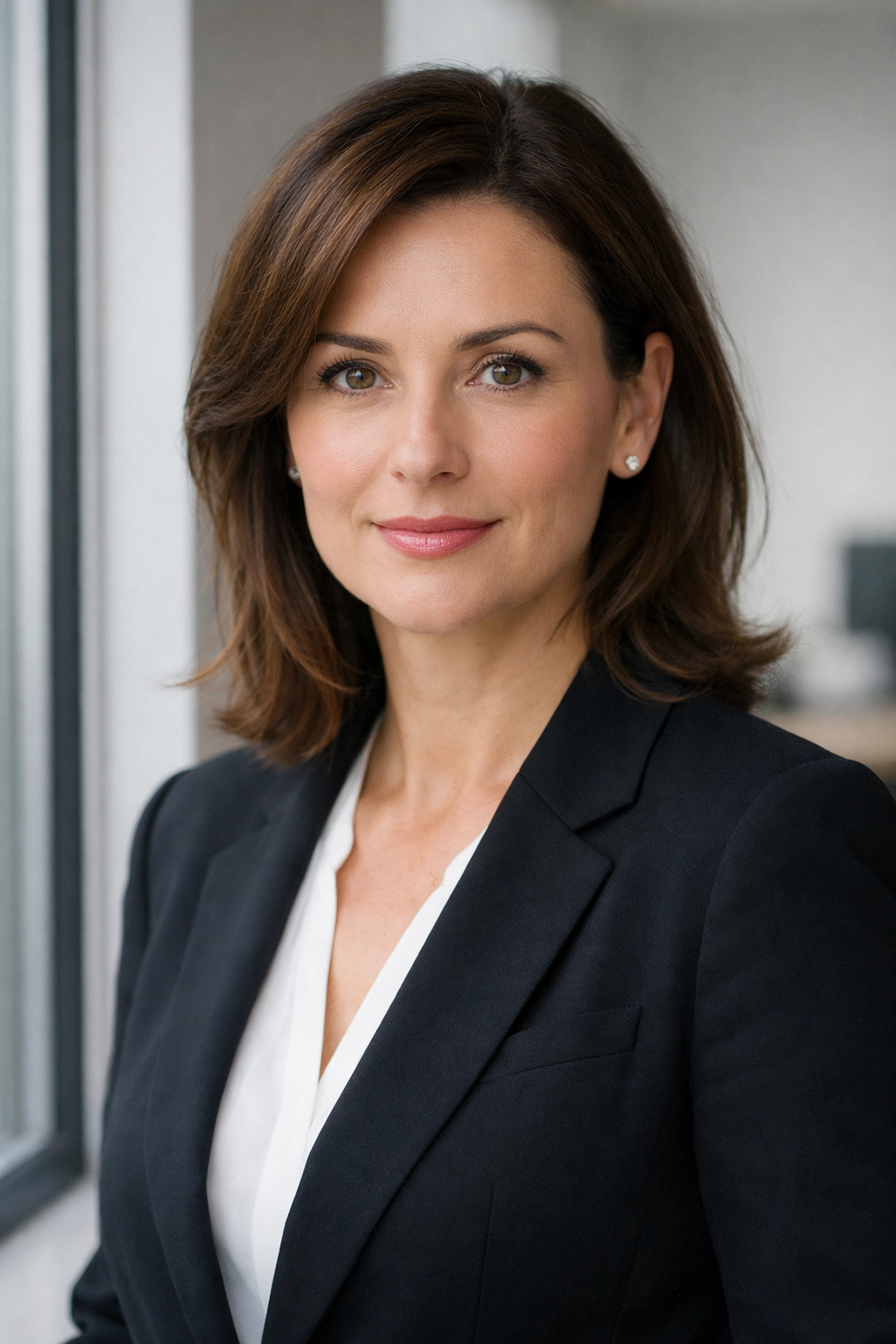 Soft natural window light demonstrates the best lighting for executive portraits to ensure a polished look.