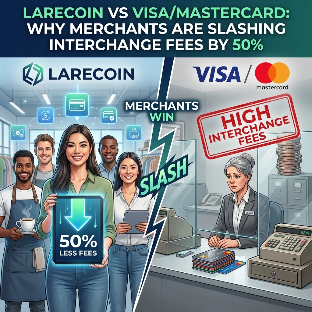 [HERO] Larecoin Vs Visa/Mastercard: Why Merchants Are Slashing Interchange Fees by 50%