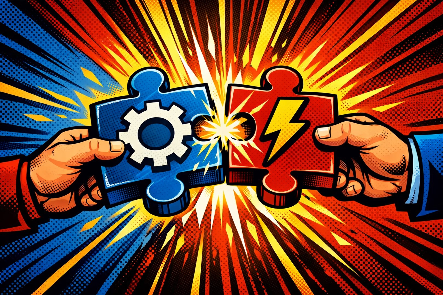 Connecting puzzle pieces to create custom AI business automation workflows without writing code.