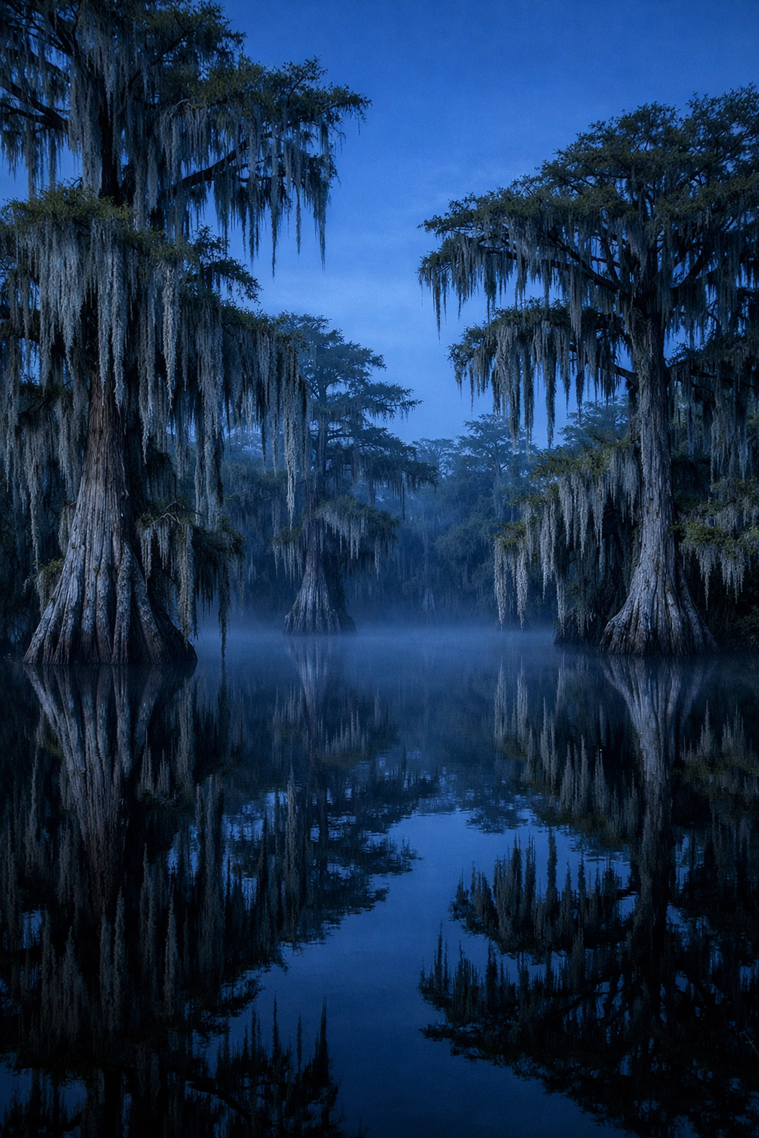 Spanish moss draped over cypress trees in Big Cypress National Preserve, a must-visit spot for photographers.