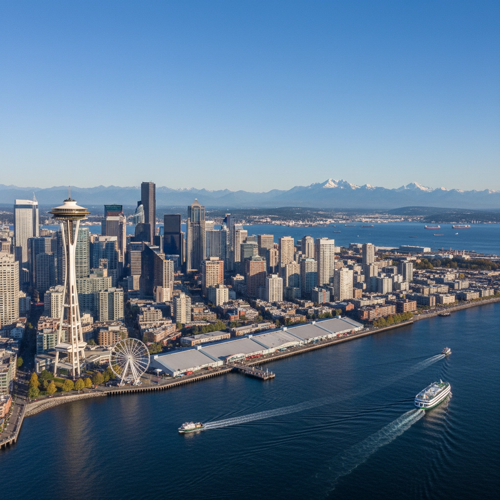 Central Seattle Aerial View