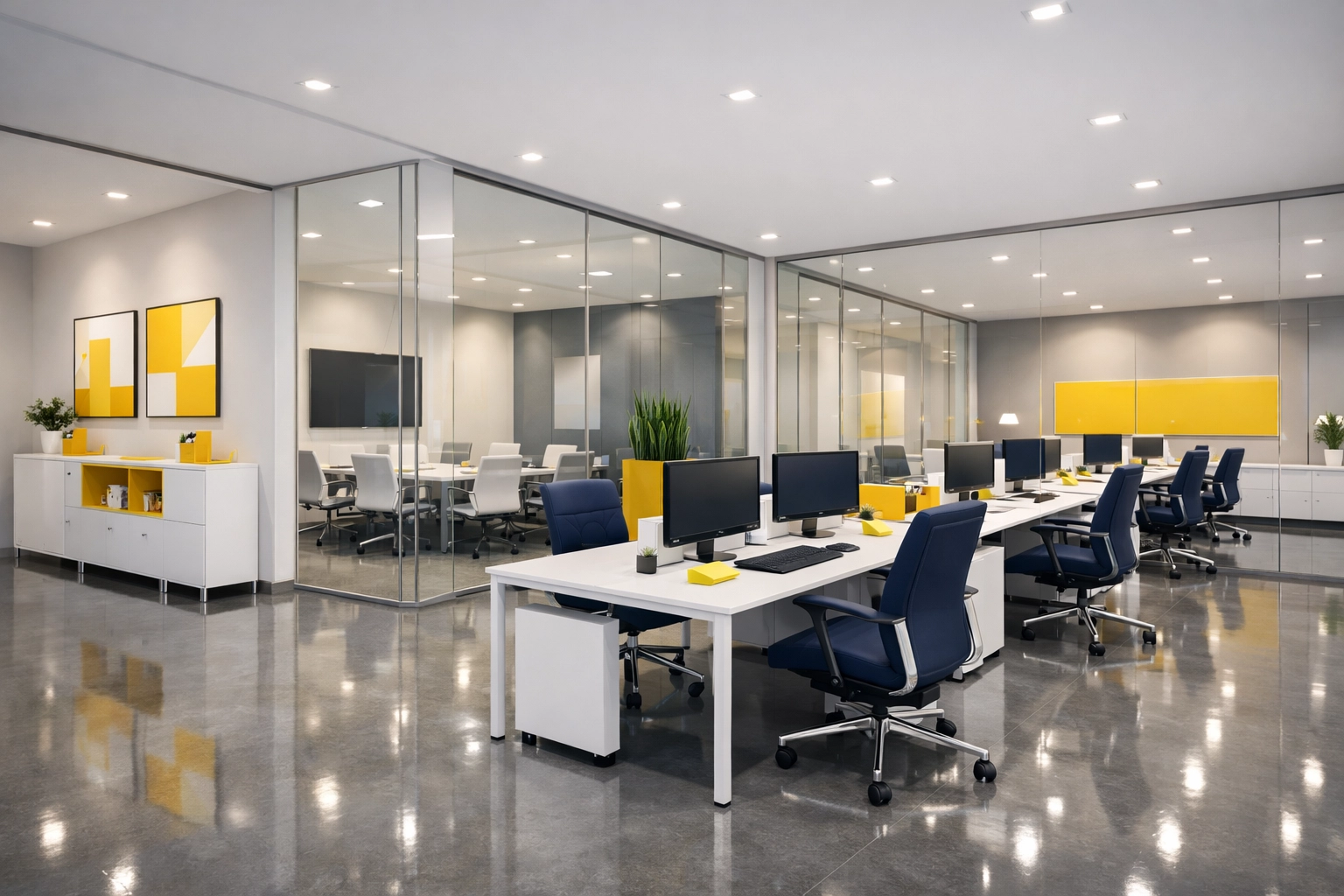 A clean and sanitized professional office suite in Ashburnham MA ready for peak productivity.