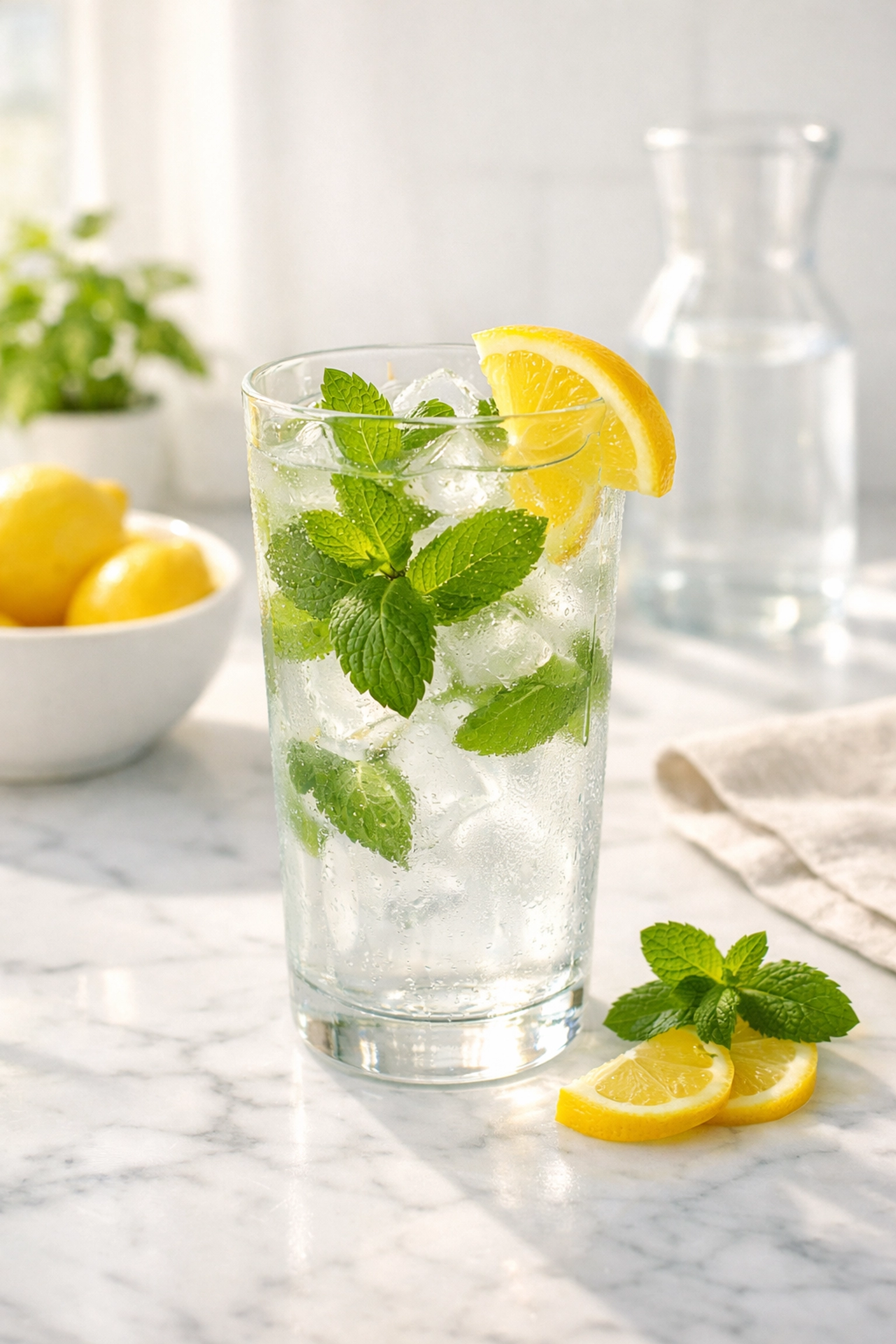 Healthy hydration with lemon water to support digestive wellness while taking GLP-1 weight loss medications.