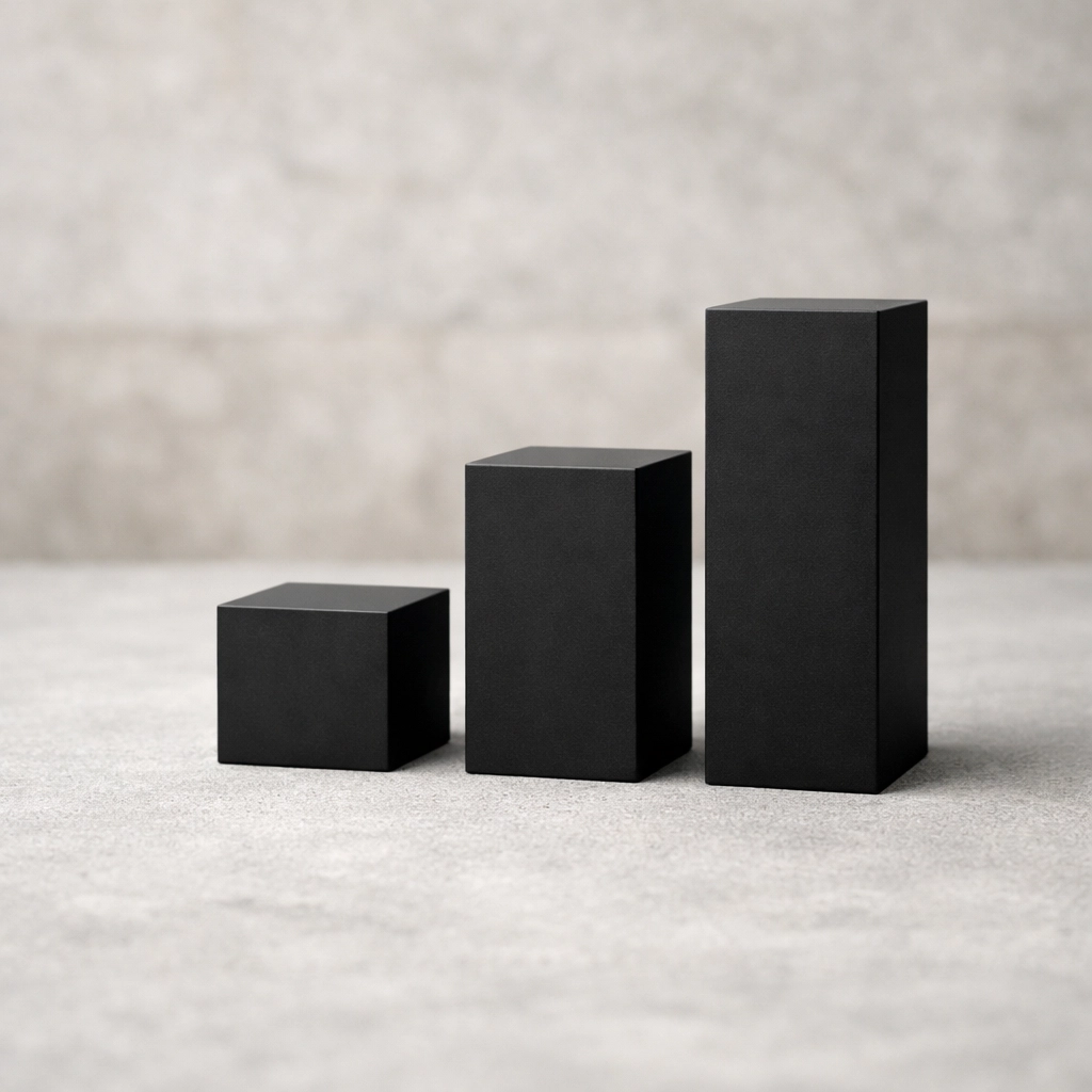 Minimalist blocks symbolizing the alignment of strategic goals and outcomes in a productivity planner system.