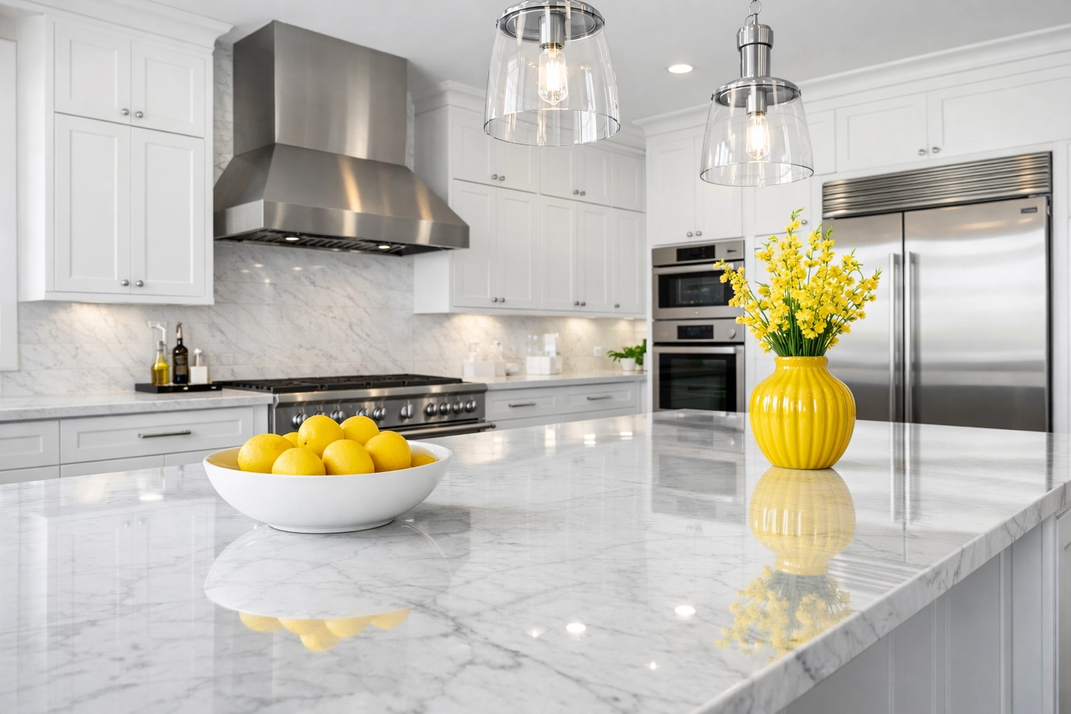 Immaculate modern kitchen after a professional deep cleaning Worcester session by expert cleaners.