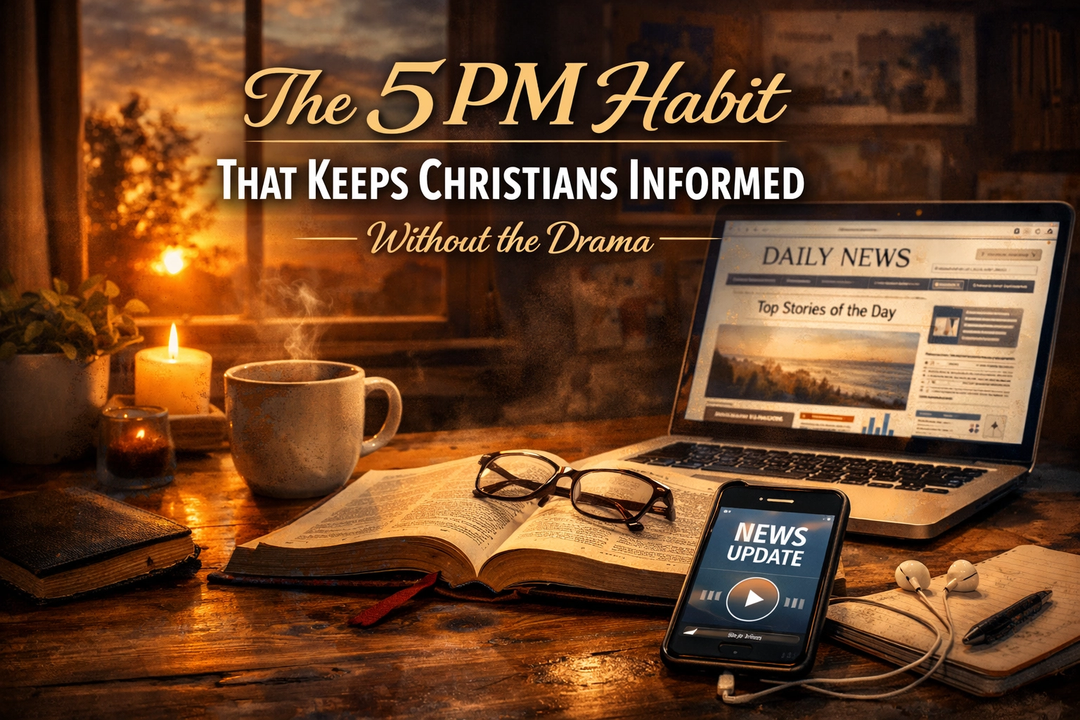 [HERO] The 5 PM Habit That Keeps Christians Informed Without the Drama