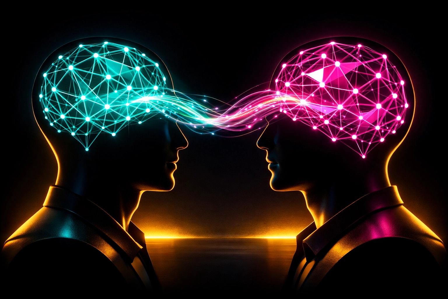 Active listening visualization showing communication and understanding between partners