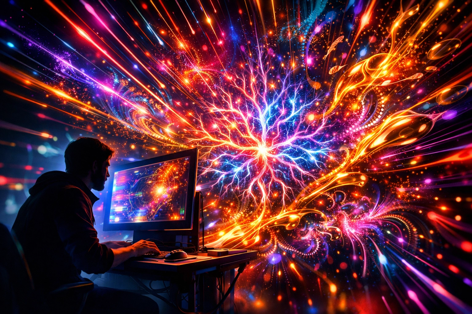 Synergie aus menschlicher Kreativität und Künstlicher Intelligenz für innovatives Event-Design.