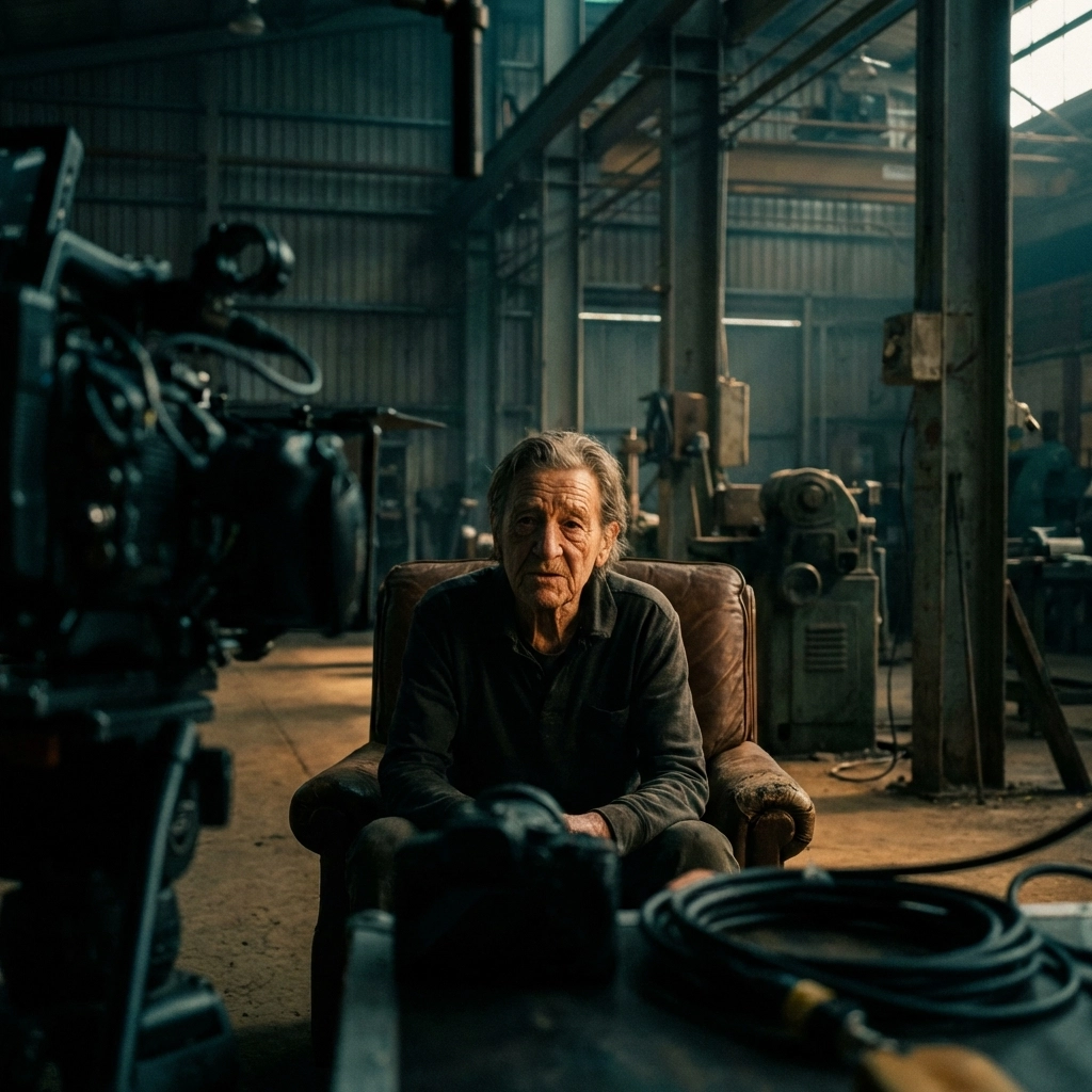 Cinematic interview scene with main subject, highlighting the importance of strong documentary characters.