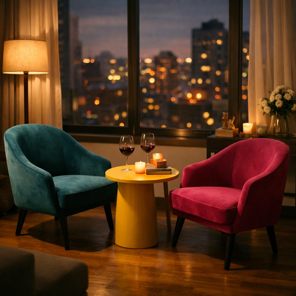 Peaceful conversation space for couples to discuss relationship issues without distraction