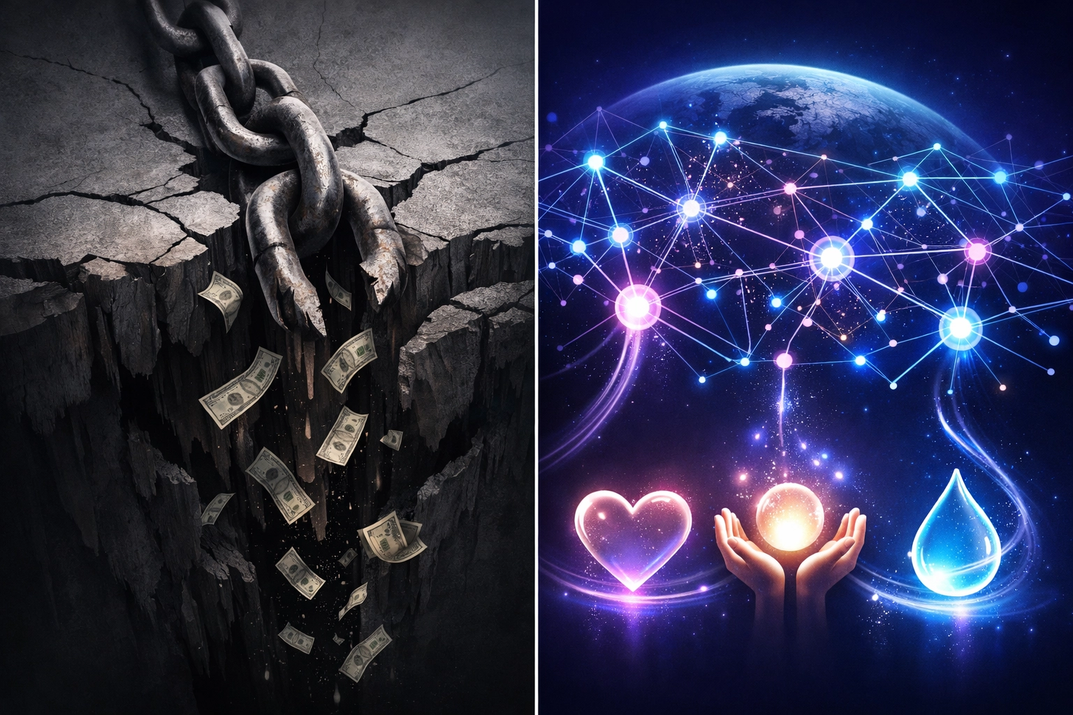 Comparison of traditional payment fees versus blockchain crypto payments with automated charity donations