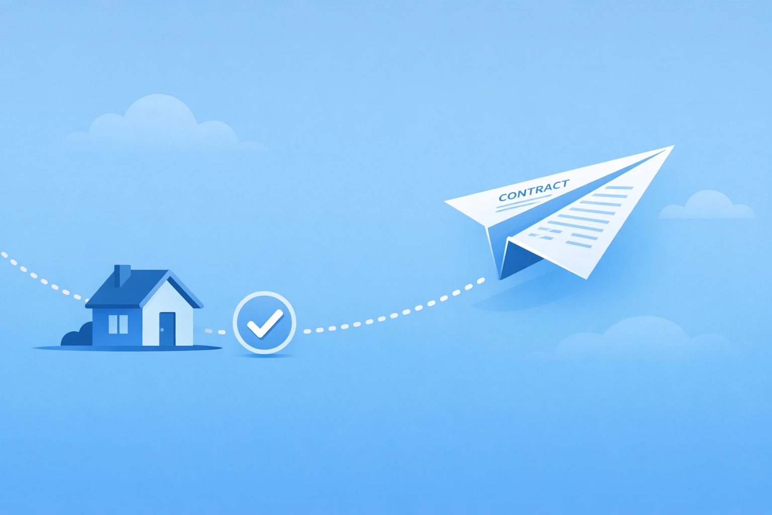 A paper airplane contract gliding smoothly through the conveyancing NSW process and new regulations.