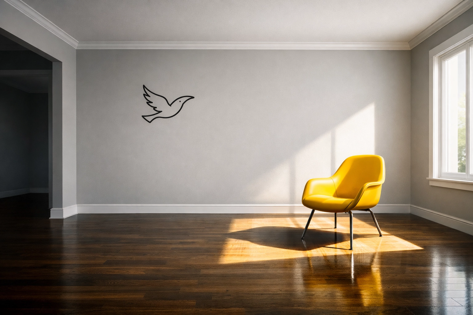 An empty, clean living room ready for a Hilliard real estate listing after a professional home cleanout.