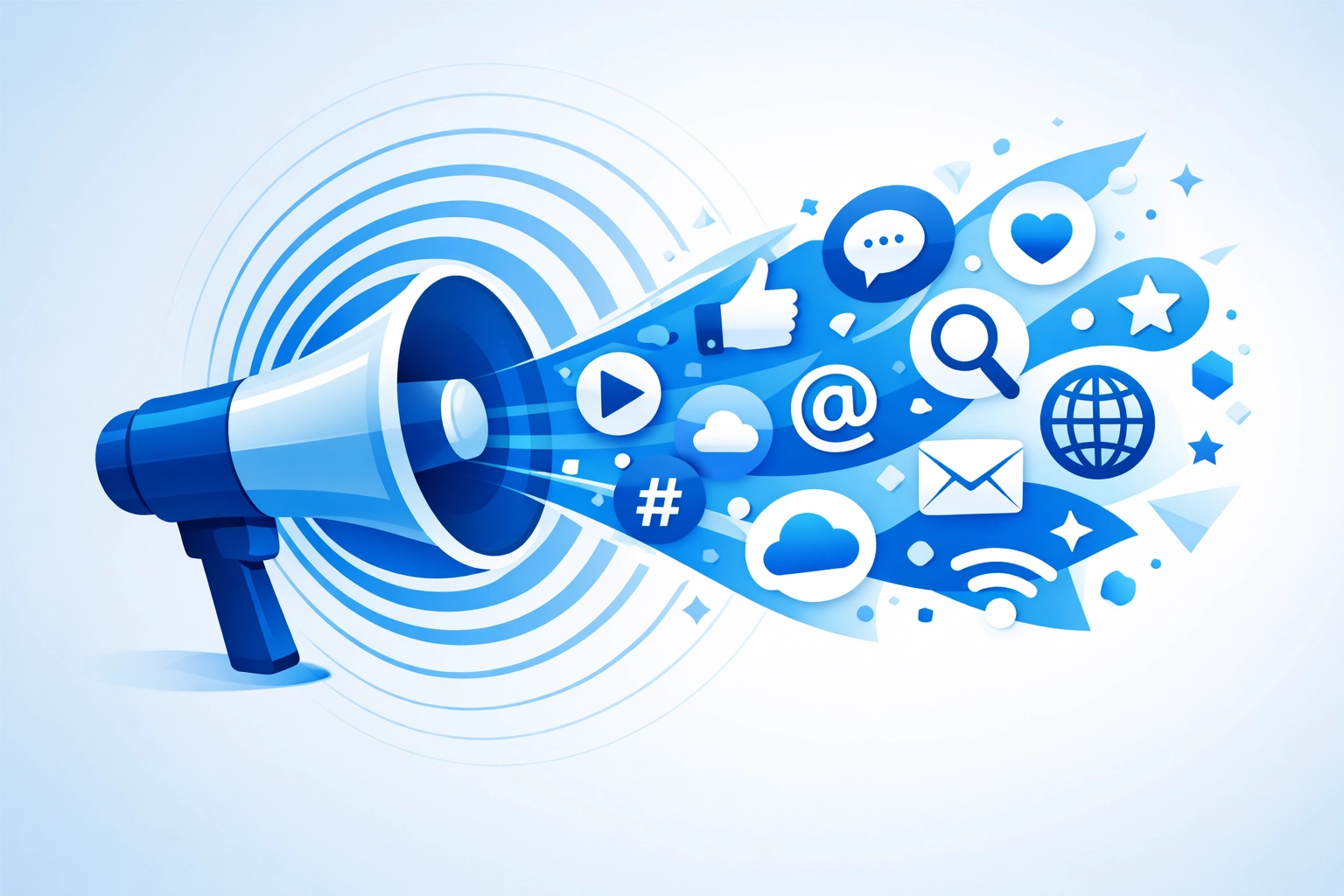 Digital marketing amplifying business reach through social media and search engine optimization