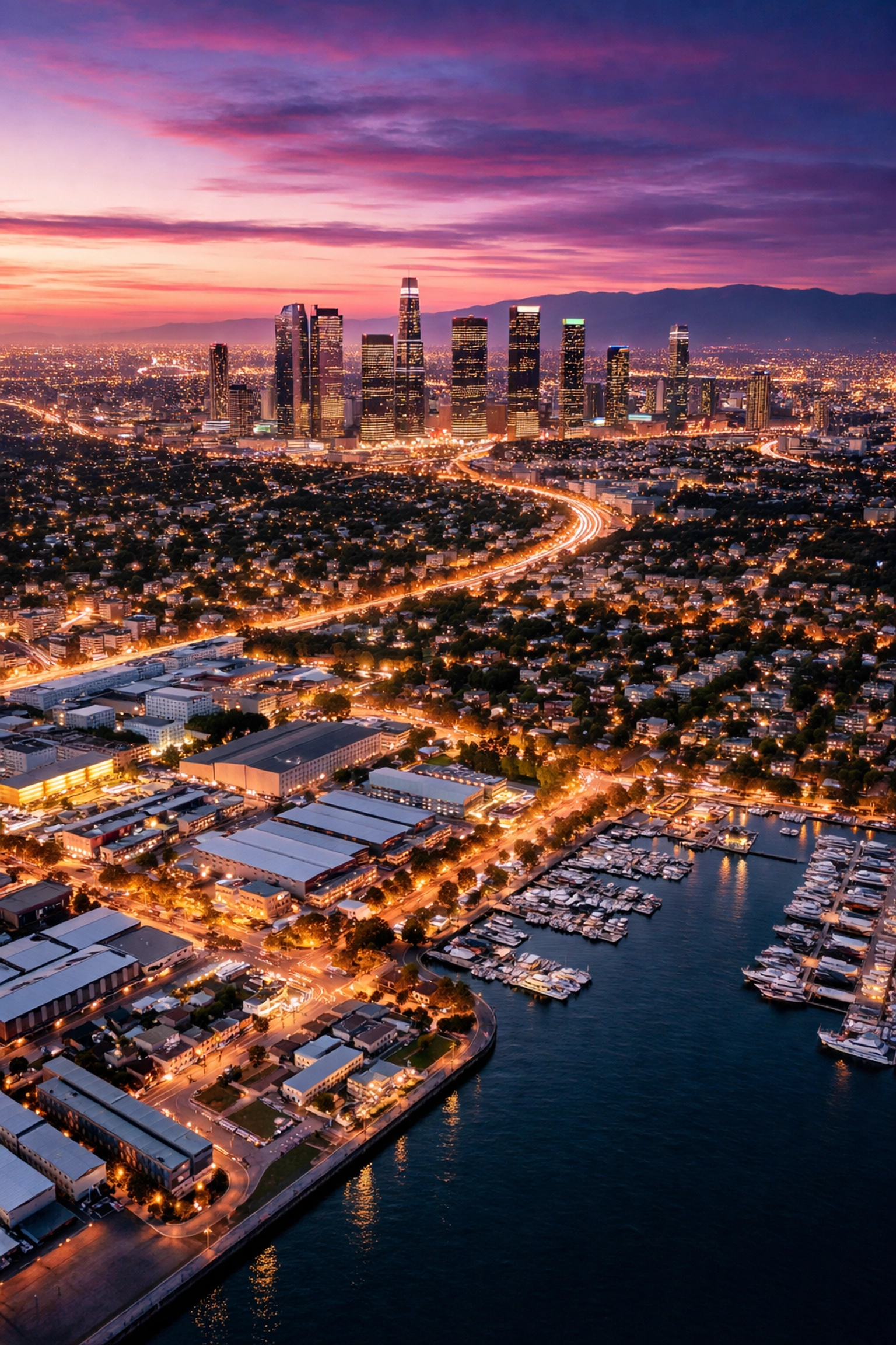 Diverse cityscape representing varied asset classes in a well-constructed investment portfolio