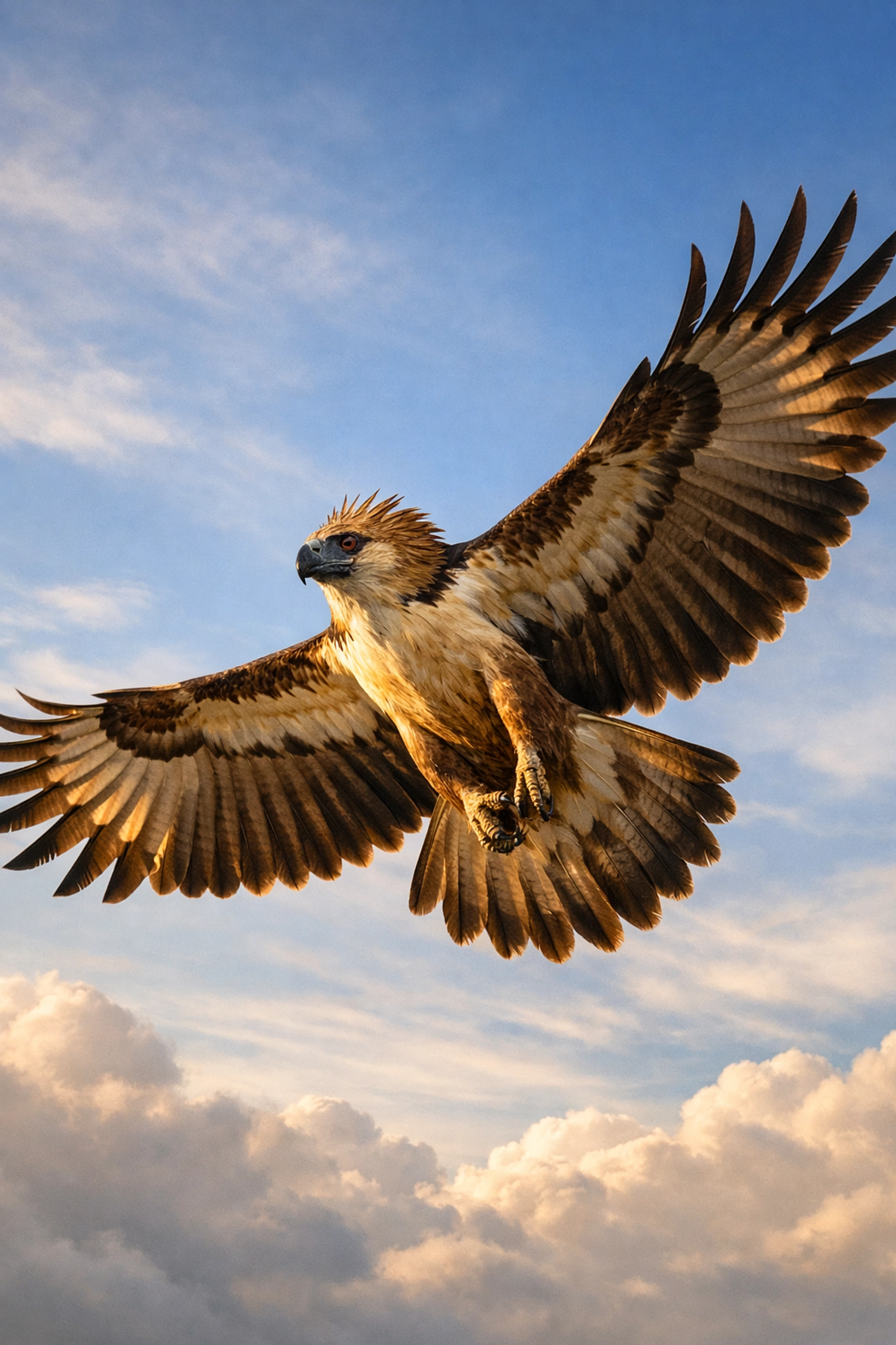 Philippine Eagle soaring symbolizing freedom from high business loan and home loan fees