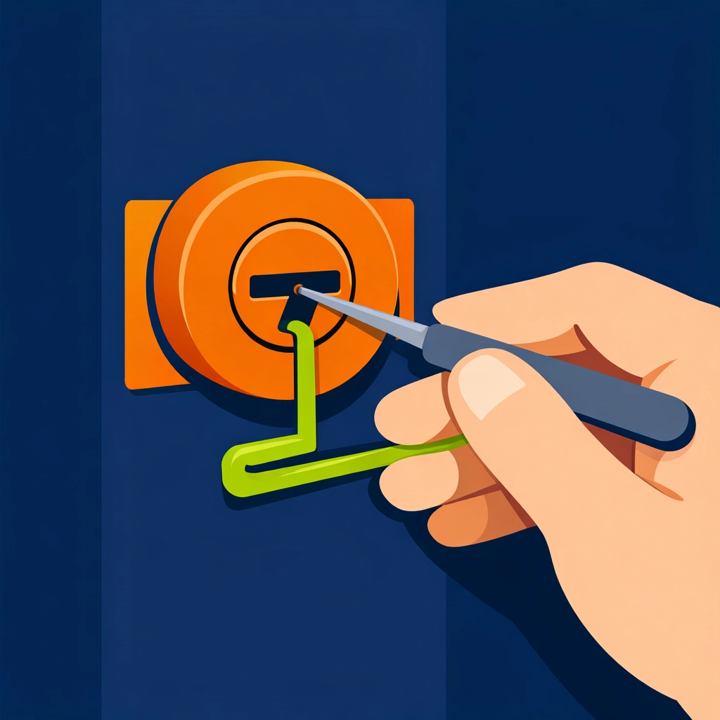 Professional locksmith performing non-destructive entry on a door lock with precision tools.