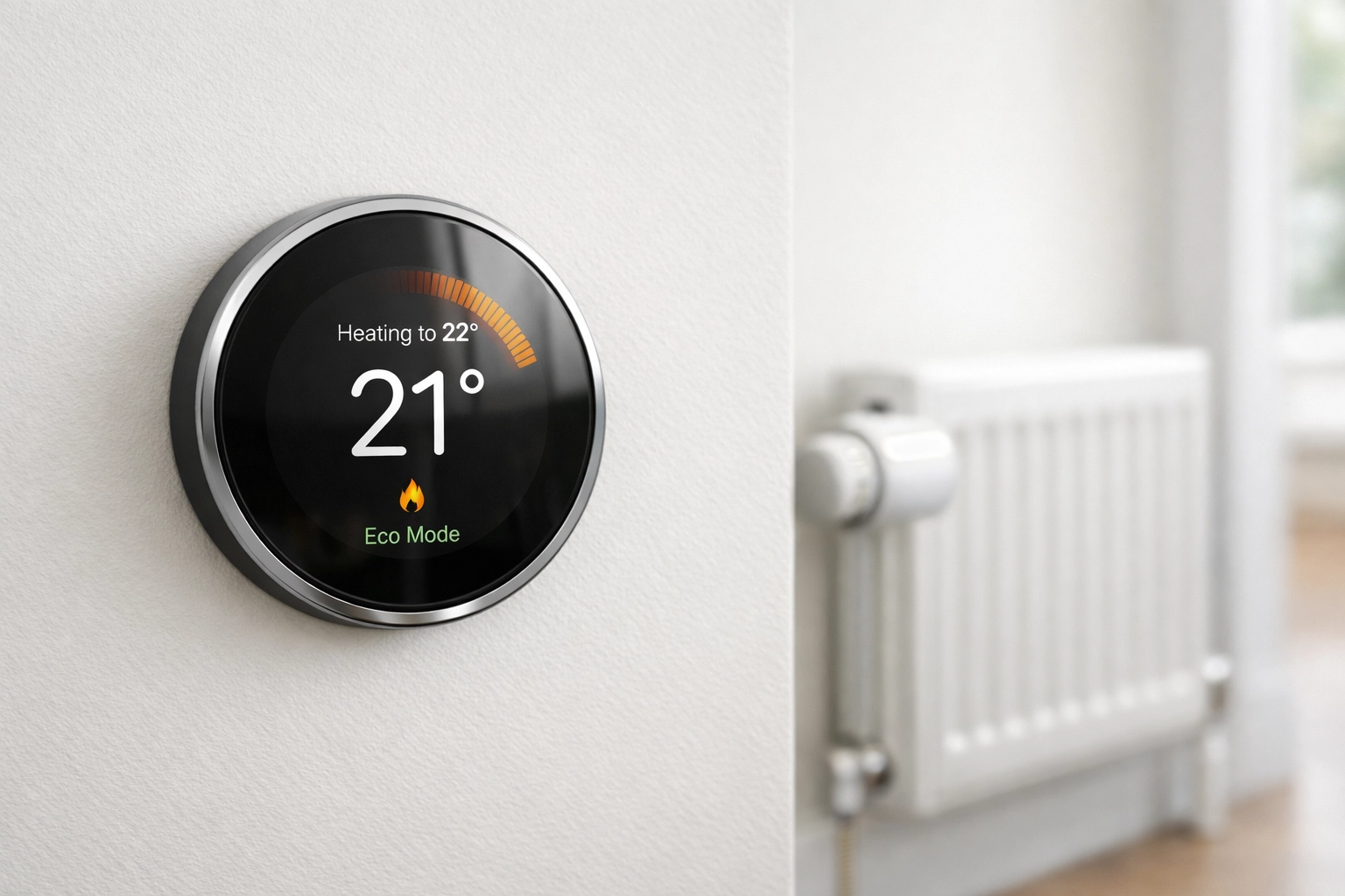 Smart thermostat and TRV installation by an electrician in Poole to save on energy bills.
