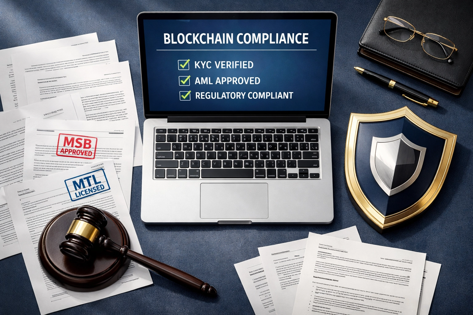 Crypto payment compliance documents showing MSB and MTL regulatory framework