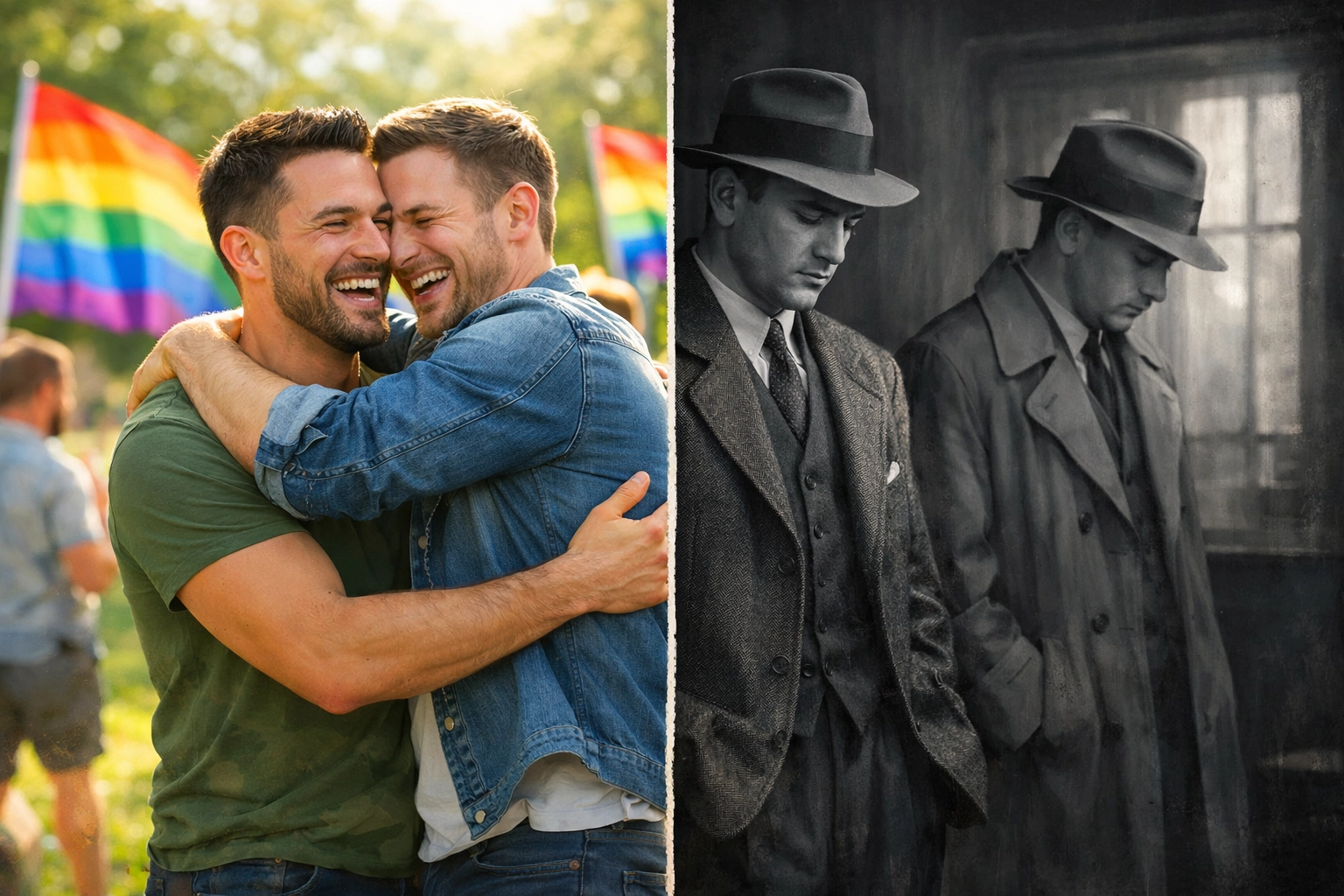 Gay couples then and now: WWII secrecy versus modern LGBTQ+ pride