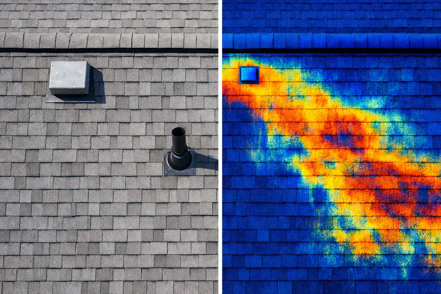 Thermal imaging reveals hidden moisture damage in South Texas roof inspection