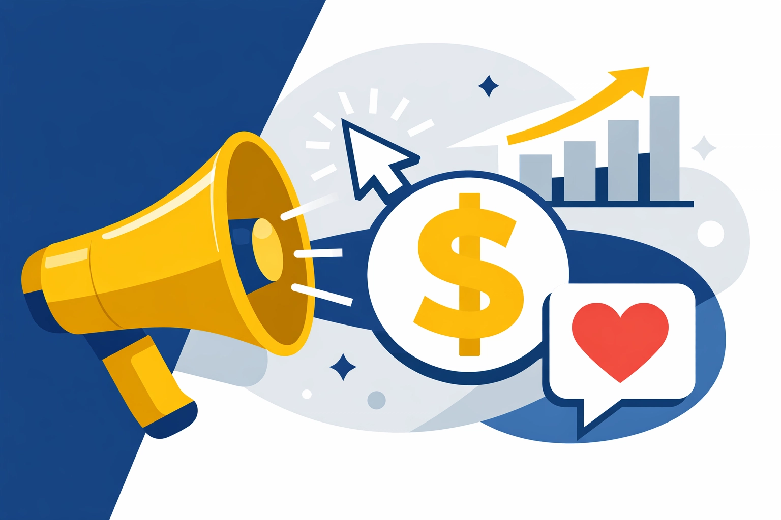 Marketing icons and a dollar sign highlighting deductible business expenses for clients of a concierge tax pro.