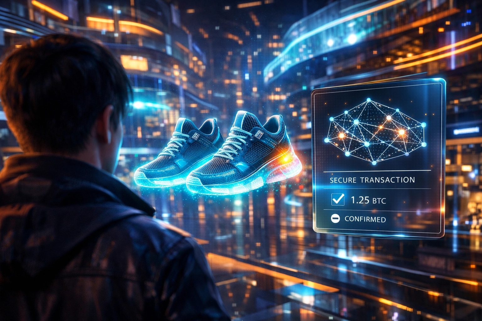 Metaverse shopping experience using Larecoin and LUSD for secure Web3 blockchain payments.