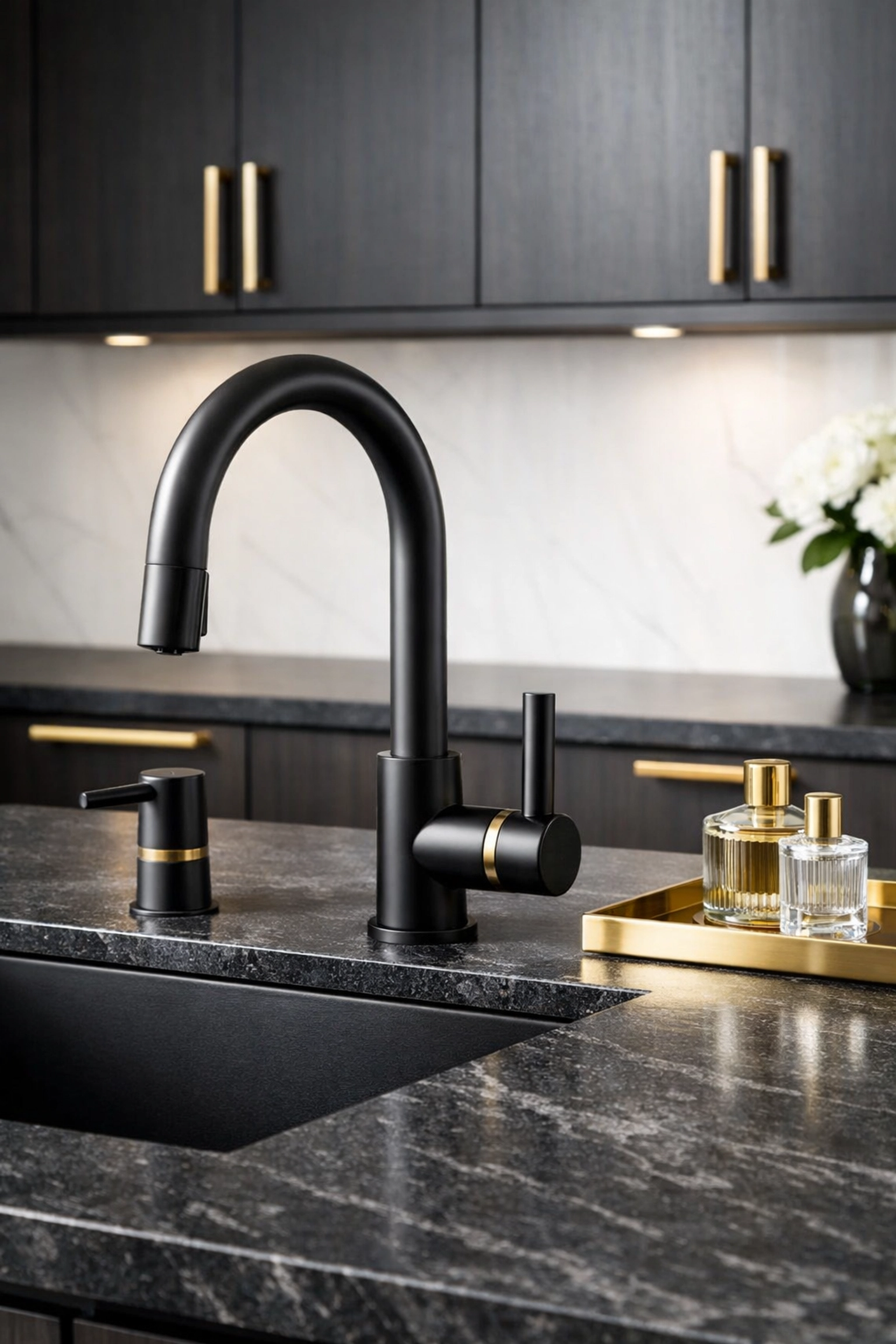 Detailed view of clean kitchen fixtures documented during a professional property functionality check-in.