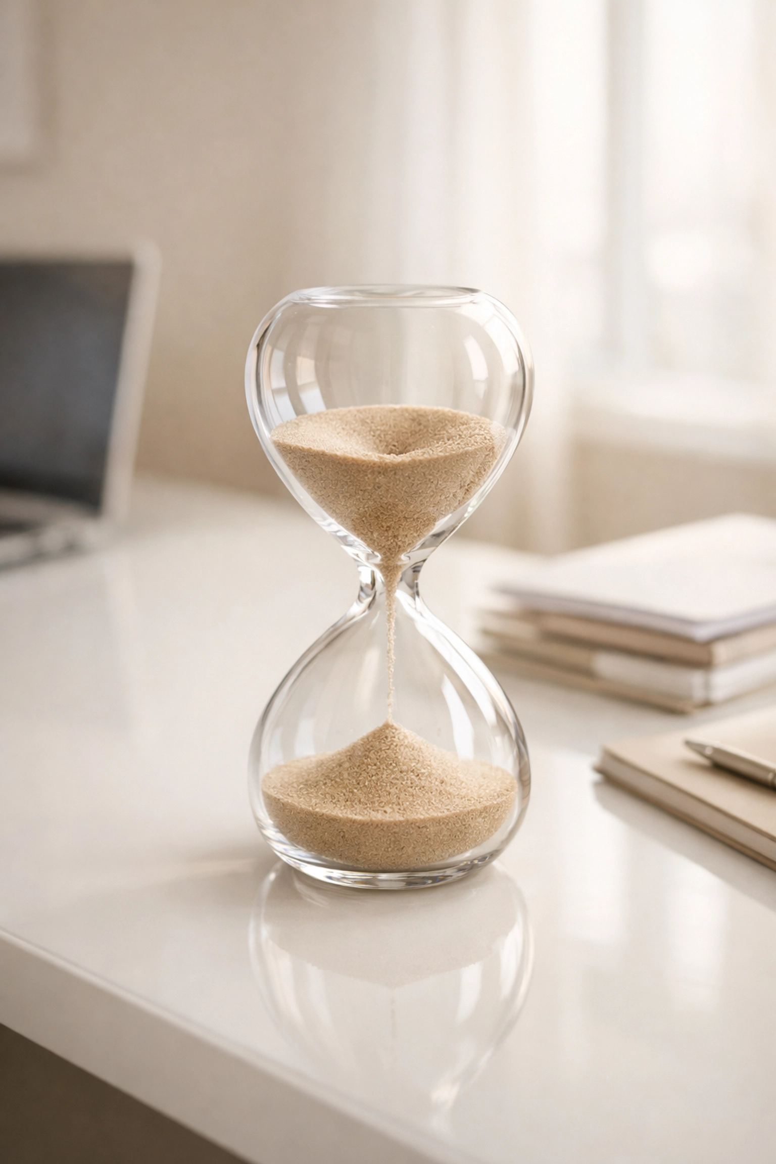 Hourglass representing time investment required for EFIN application and setup