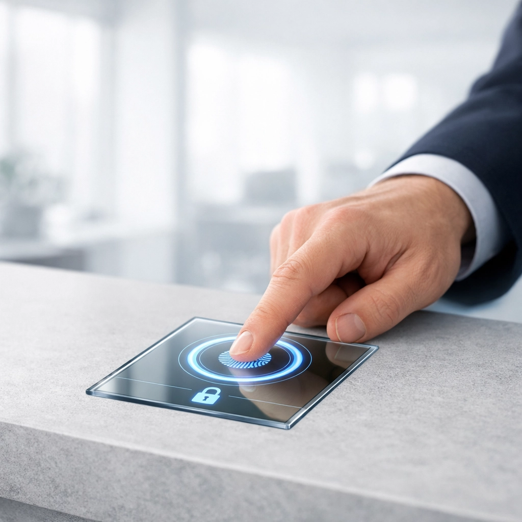 Modern office security sensor for protected ERO services and confidential tax data transmission.