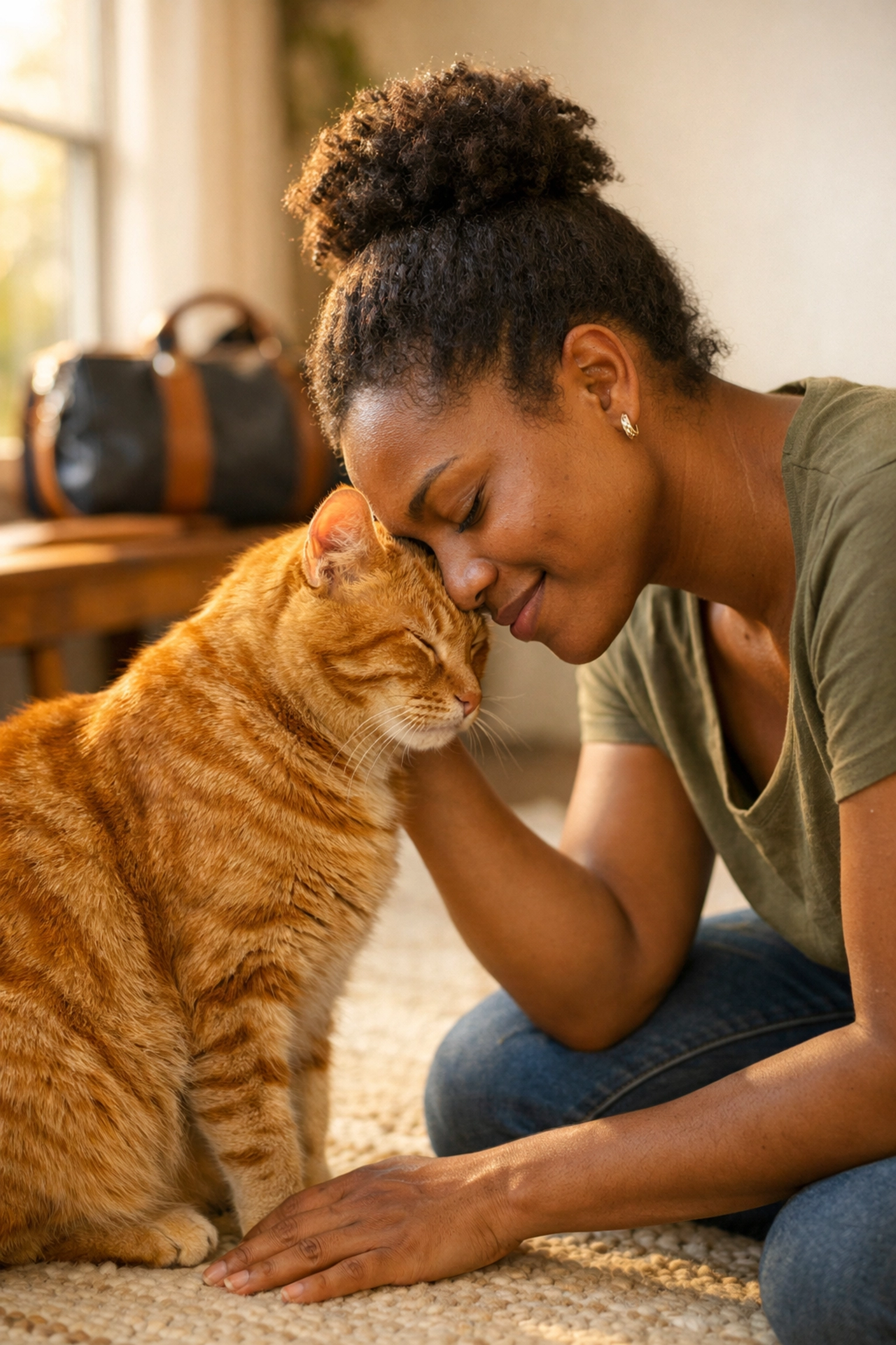 Oakland cat parent preparing for travel while arranging reliable cat sitting in Oakland.