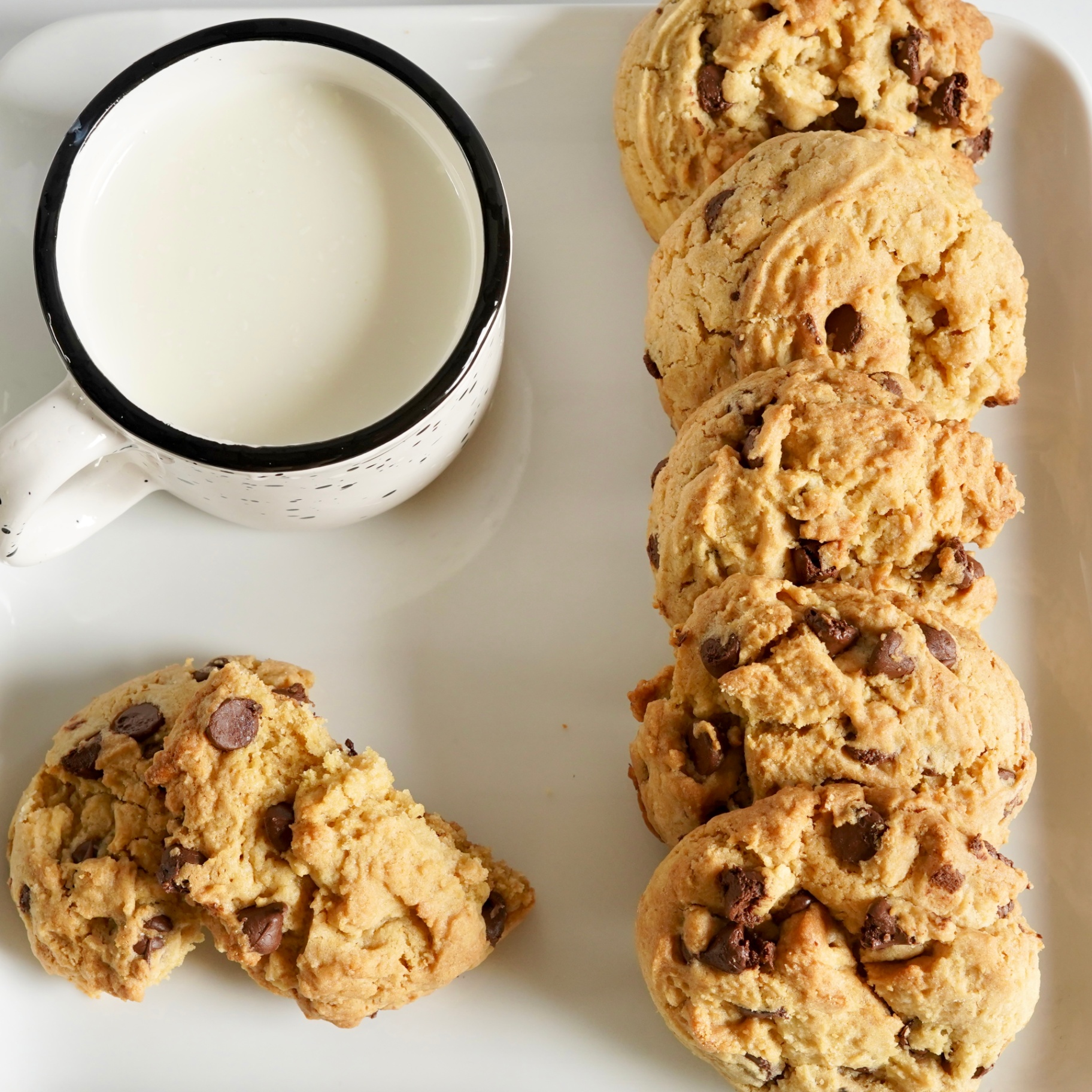 Chocolate Chip Cookies and Milk