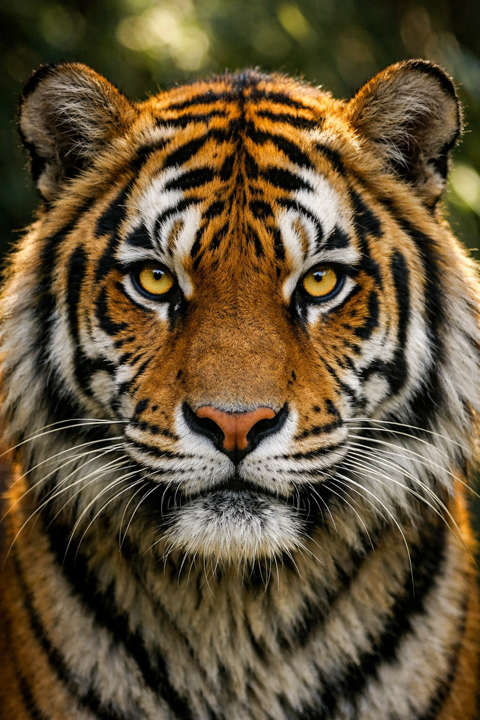 High-resolution close-up portrait of a Bengal tiger emphasizing sharp eyes for brand storytelling.