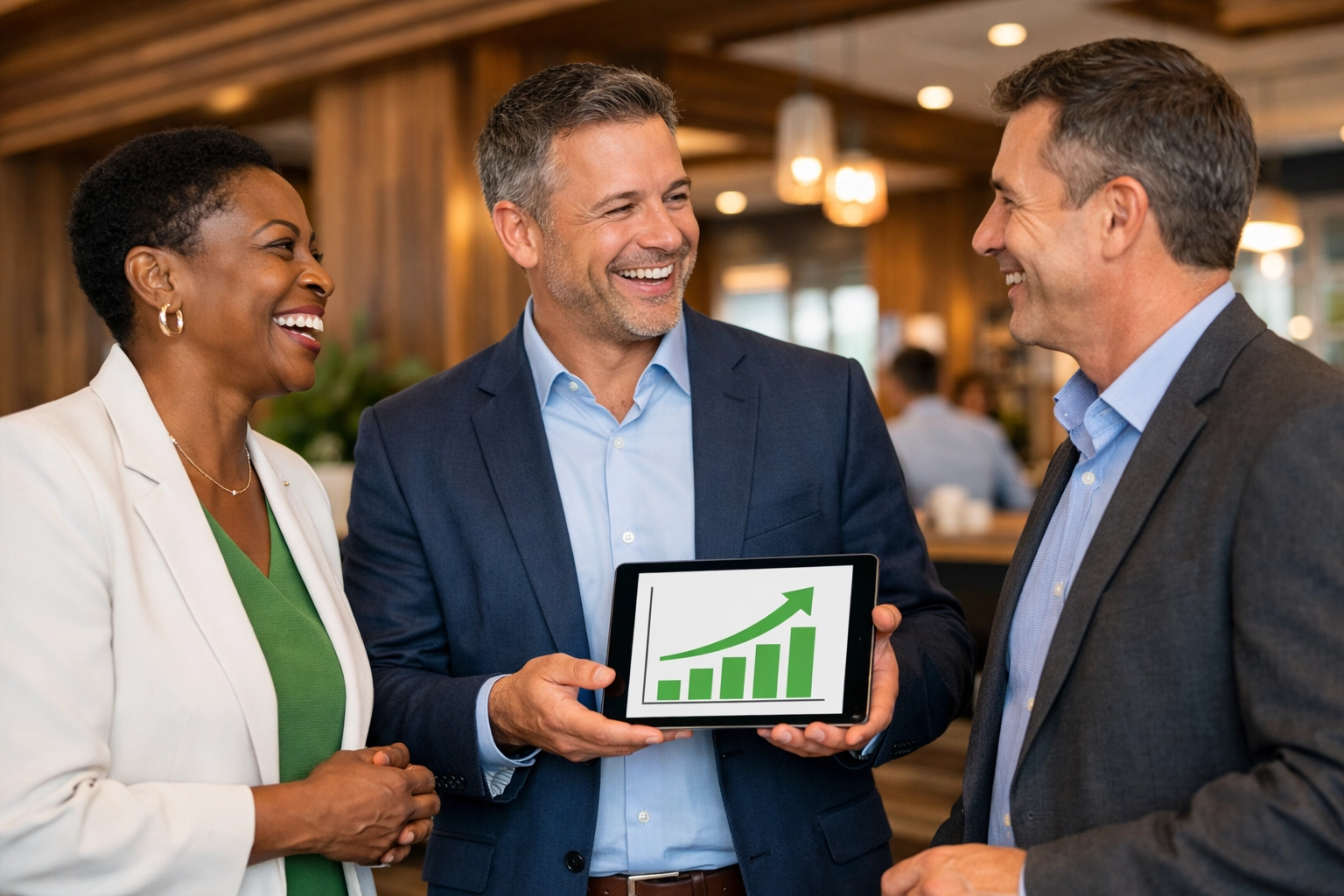 ServiceNow consulting team celebrating a successful ROI-driven digital transformation project.