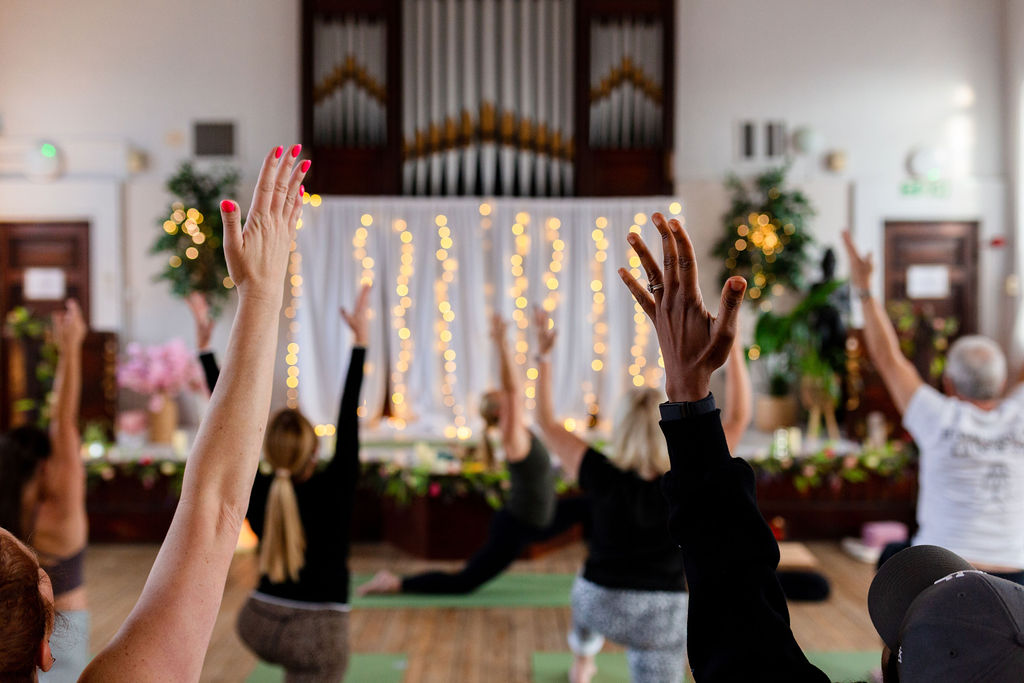Group Yoga Session in Historic Studio