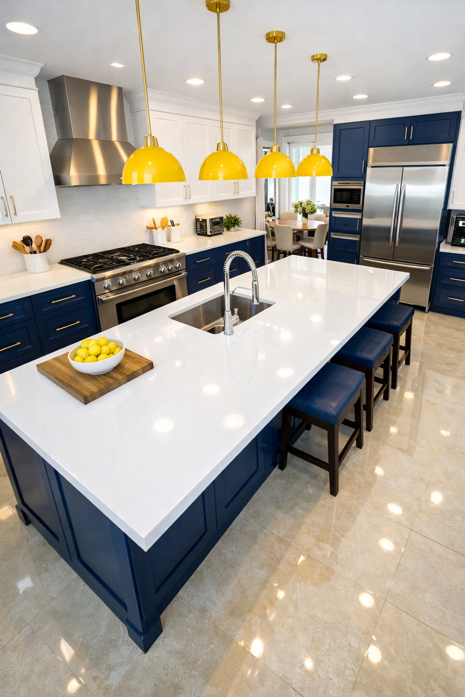 Professional deep cleaning MA for a pristine, sanitized kitchen in a luxury Massachusetts residential property.