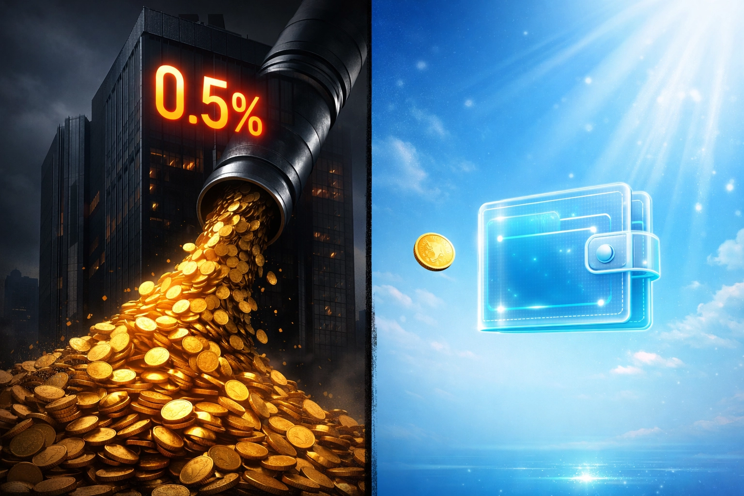Comparison of CoinPayments platform fees versus minimal gas-only transaction costs